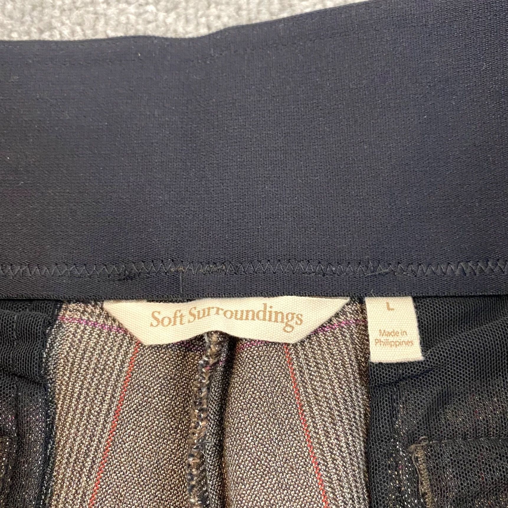 Soft Surroundings Soft Surroundings Pants Womens Large Straight Stretch Pull On Career Workwear Brown Multicolor Dress Pants Casual Formal Size 36" / US 14 / IT 50 - 3 Thumbnail
