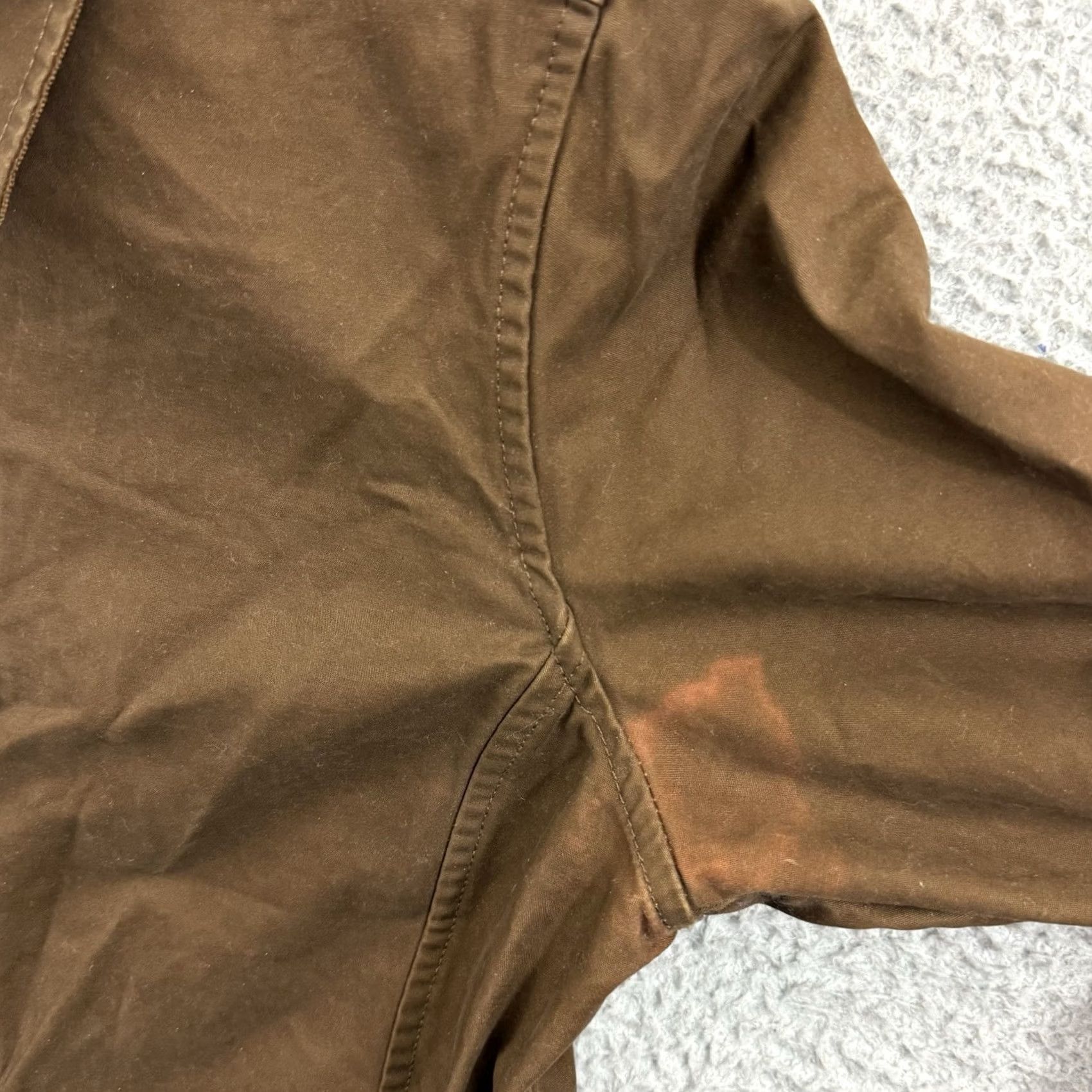 Lands' End Lands' End Jacket Womens Small Brown Waxed Chore Utility Button Outdoor Barn Cotton Canvas Belted Lined Mid-Length Long Sleeve Classic Fit Size S / US 4 / IT 40 - 6 Thumbnail