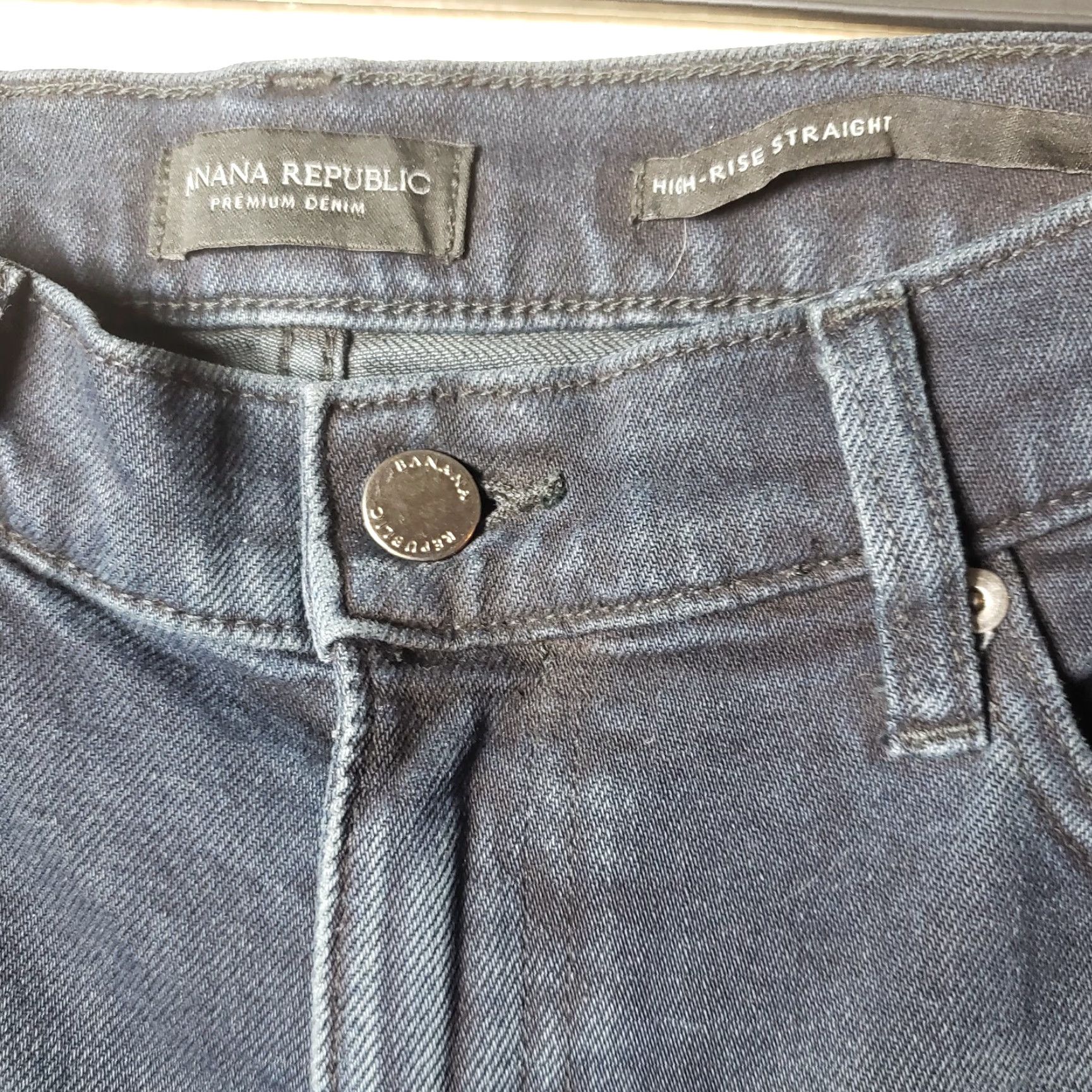 Banana Republic Banana Republic Premium Denim High-Rise Straight Jeans Size 30L Women Size 30" / US 8 / IT 44 - 6 Thumbnail