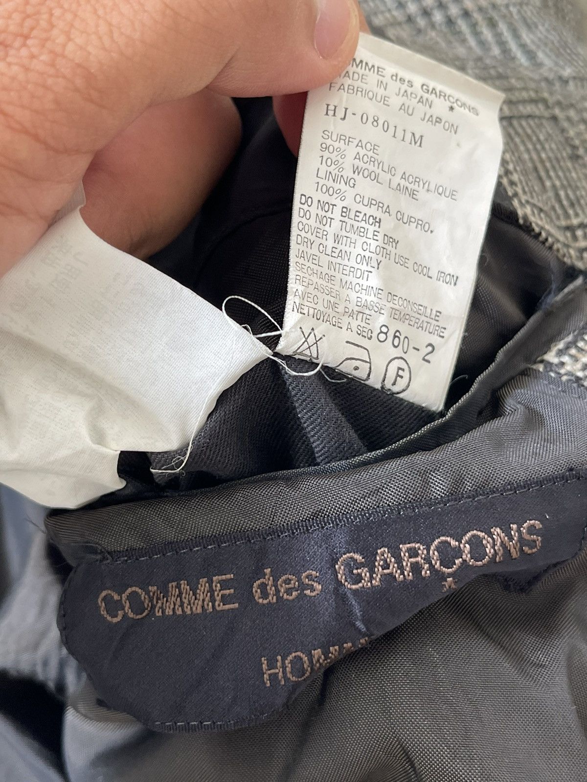 Comme des Garcons Homme AD1995 Comme Des Garcons Homme Blazer Acrylic Wool Size 52R - 9 Thumbnail