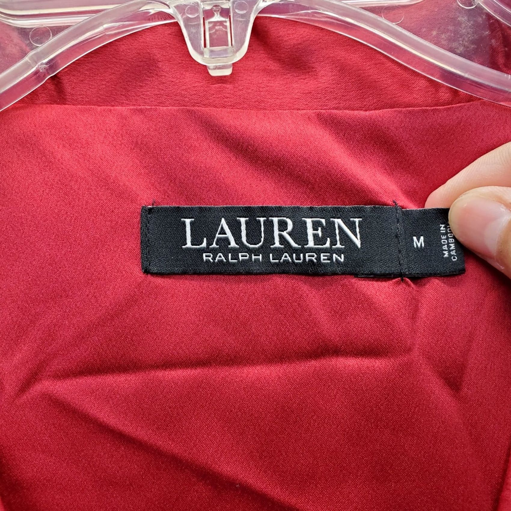 Ralph Lauren Lauren Ralph Lauren Pajama Shirt Womens M Red Pipe Trim Notch Lapel Button Front Women Size M Red Pajama Top Size M / US 6-8 / IT 42-44 - 8 Thumbnail