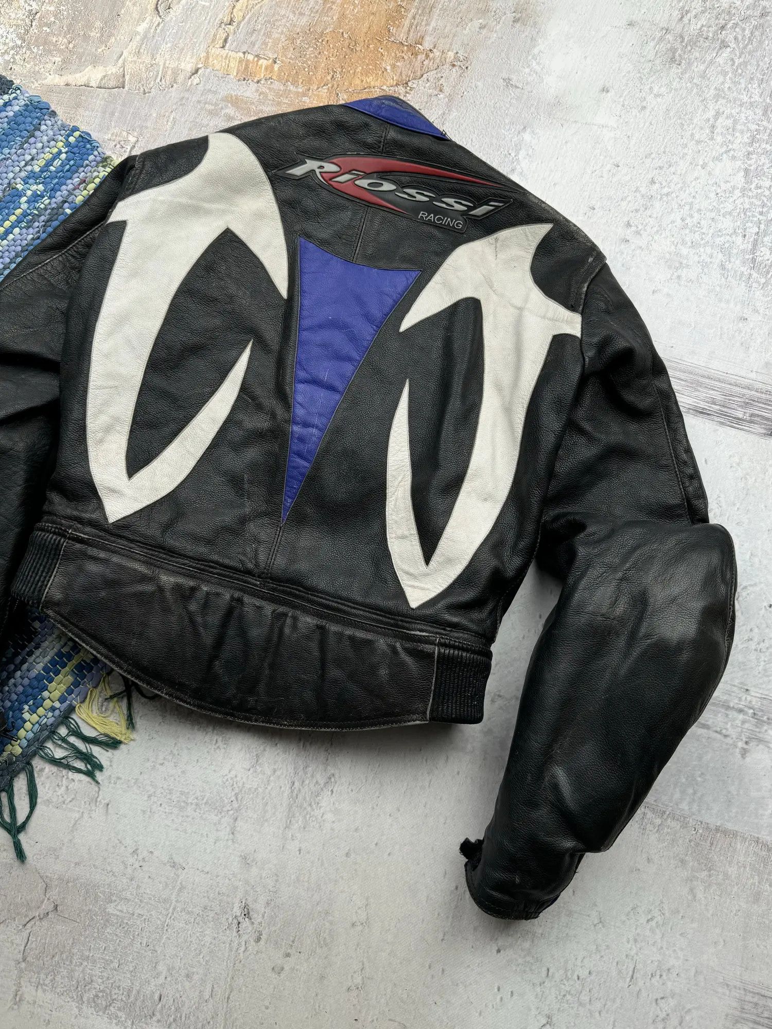 Vintage Riossi Racing Vintage Leather Moto Jacket A732D15(351) Size US M / EU 48-50 / 2 - 13 Thumbnail