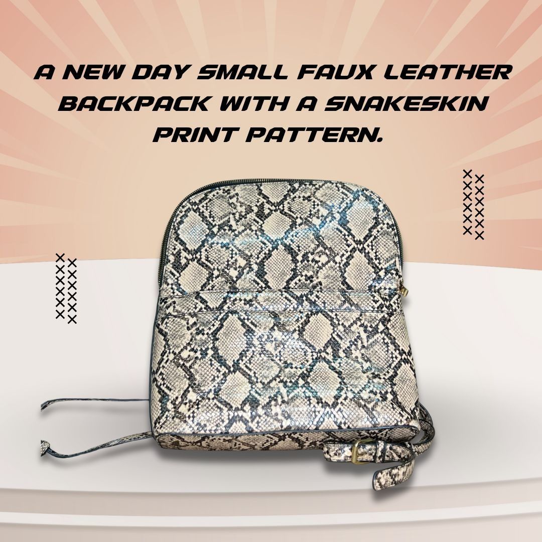 Other A New Day Small Faux Leather Backpack With Snakeskin Print P Size ONE SIZE - 1 Thumbnail