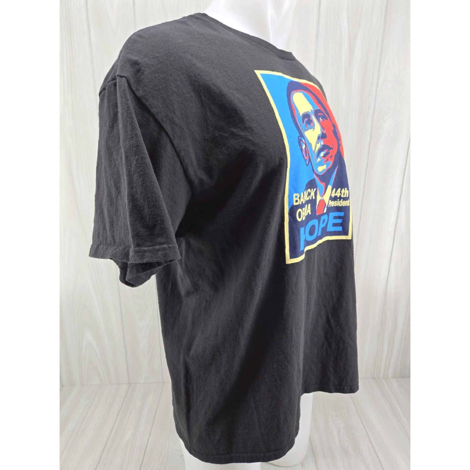 Delta Barack Obama 44th President HOPE Black T Shirt XL Mens Short Sleeve Size US XL / EU 56 / 4 - 6 Thumbnail