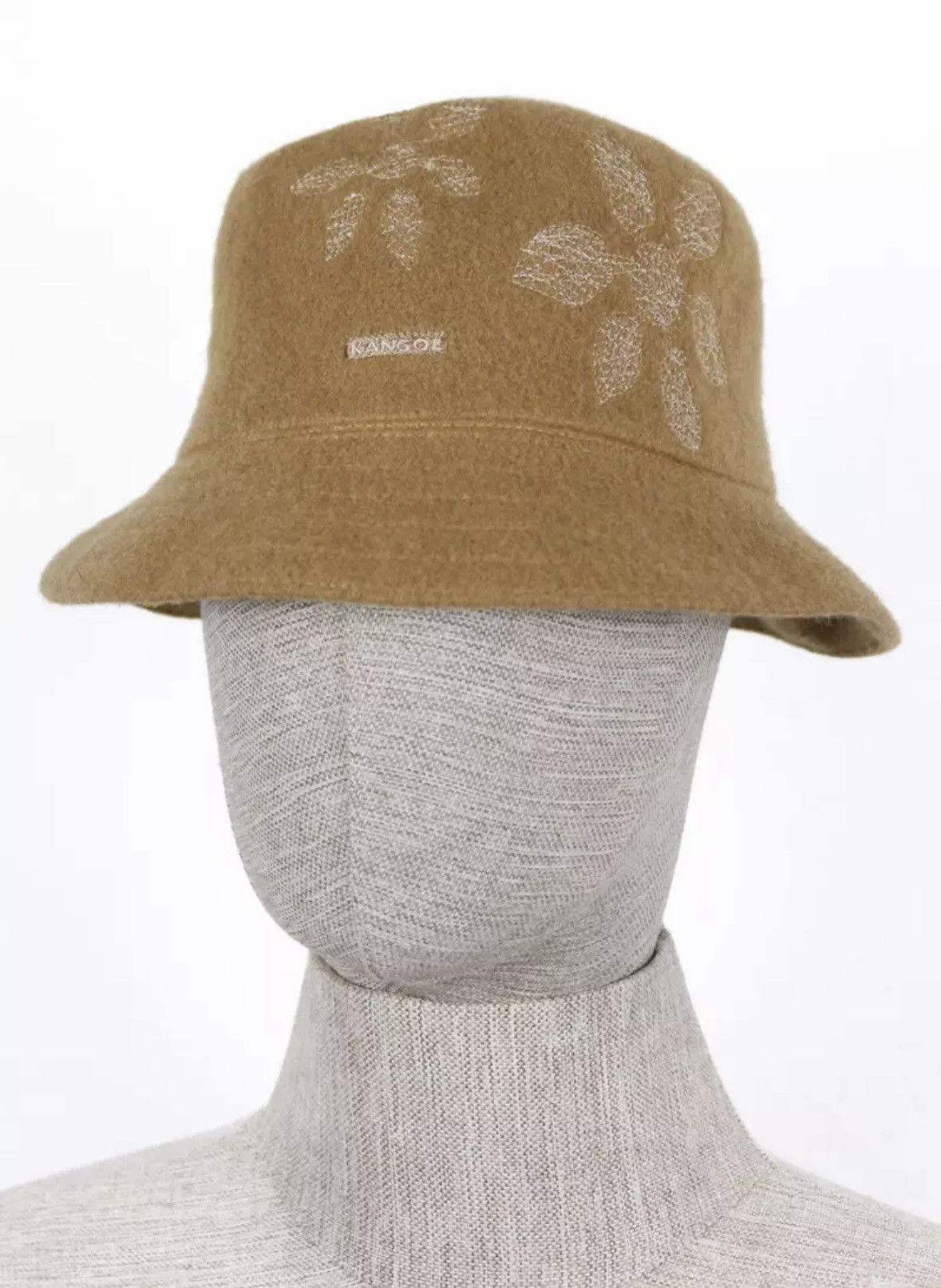 Kangol Kangol Logo Beige Wool Bucket Hat Size ONE SIZE - 1 Thumbnail