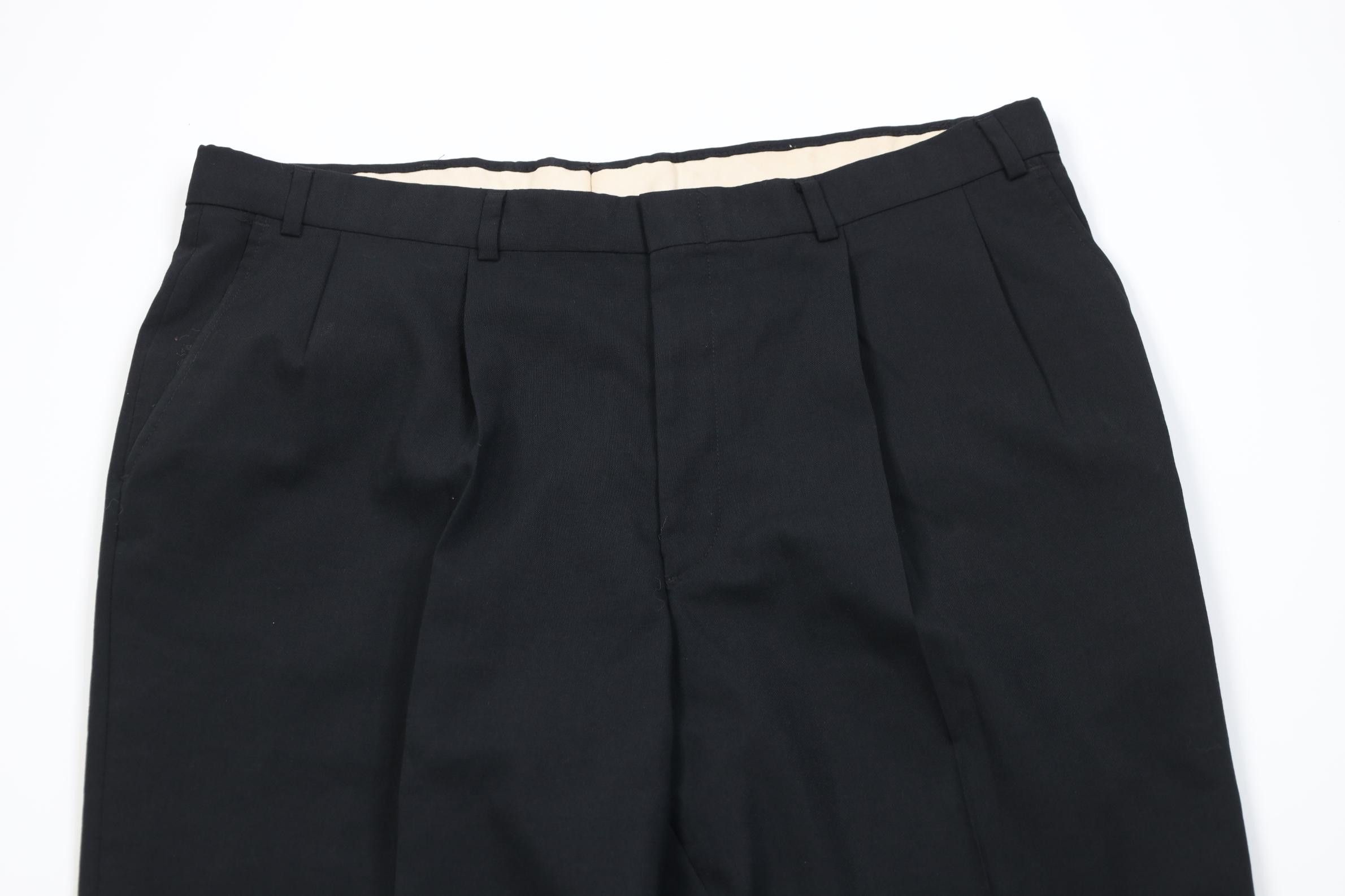 Vintage Vintage 90s Streetwear Wool Wide Leg Chino Pants Black USA Size US 38 / EU 54 - 2 Thumbnail