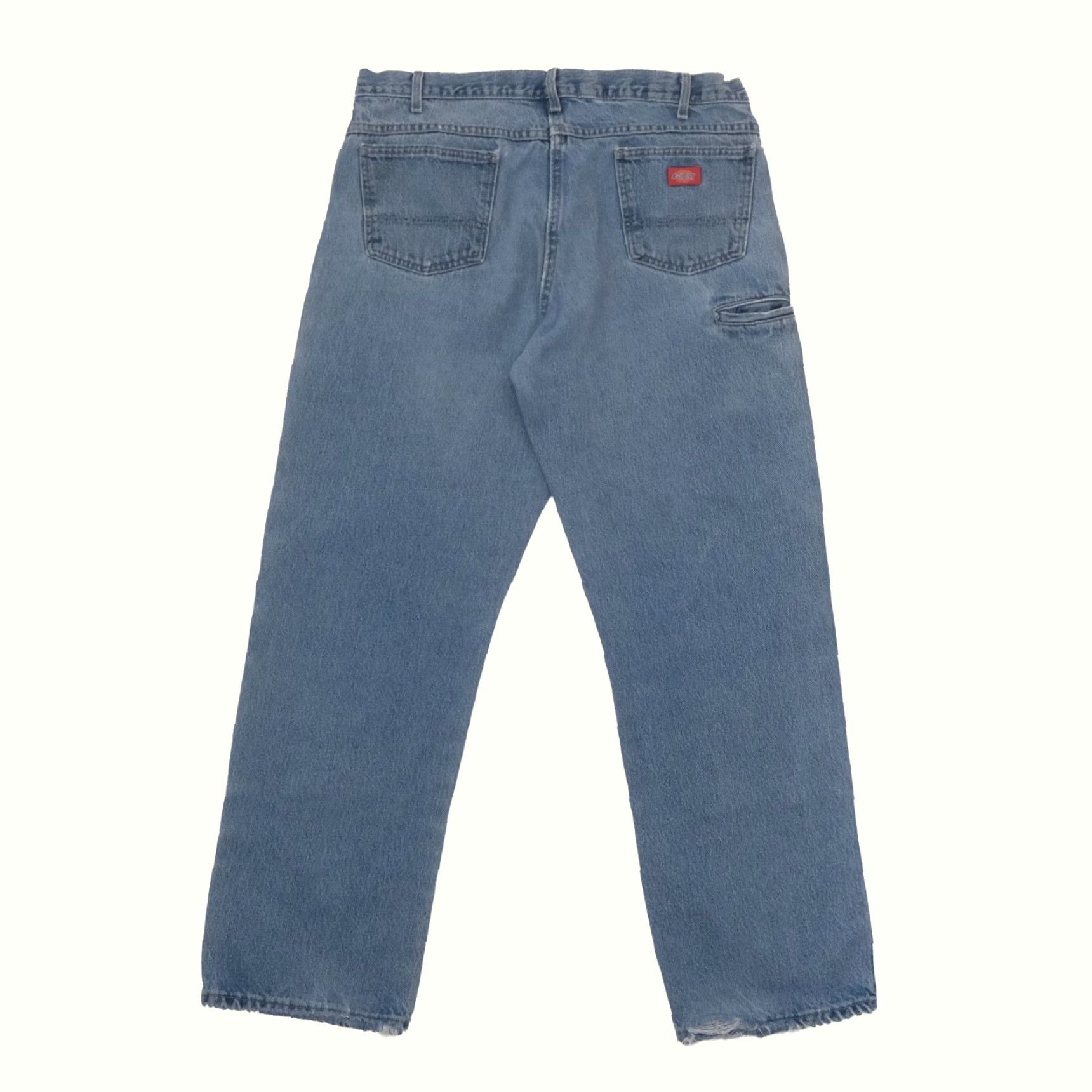 Dickies DICKIES Jeans 38x34 Blue DISTRESSED 5-Pocket Workwear 90s VTG Y2K 100% Cotton Denim Straight Relaxed Mens Regular Jeans Size US 38 / EU 54 - 3 Thumbnail