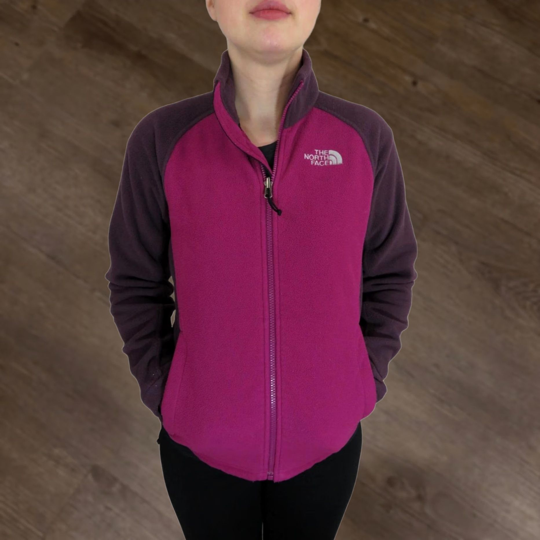 The North Face The North Face Fleece Jacket Womens Small Pink Purple Denali Full Zip Coat Size S / US 4 / IT 40 - 1 Thumbnail
