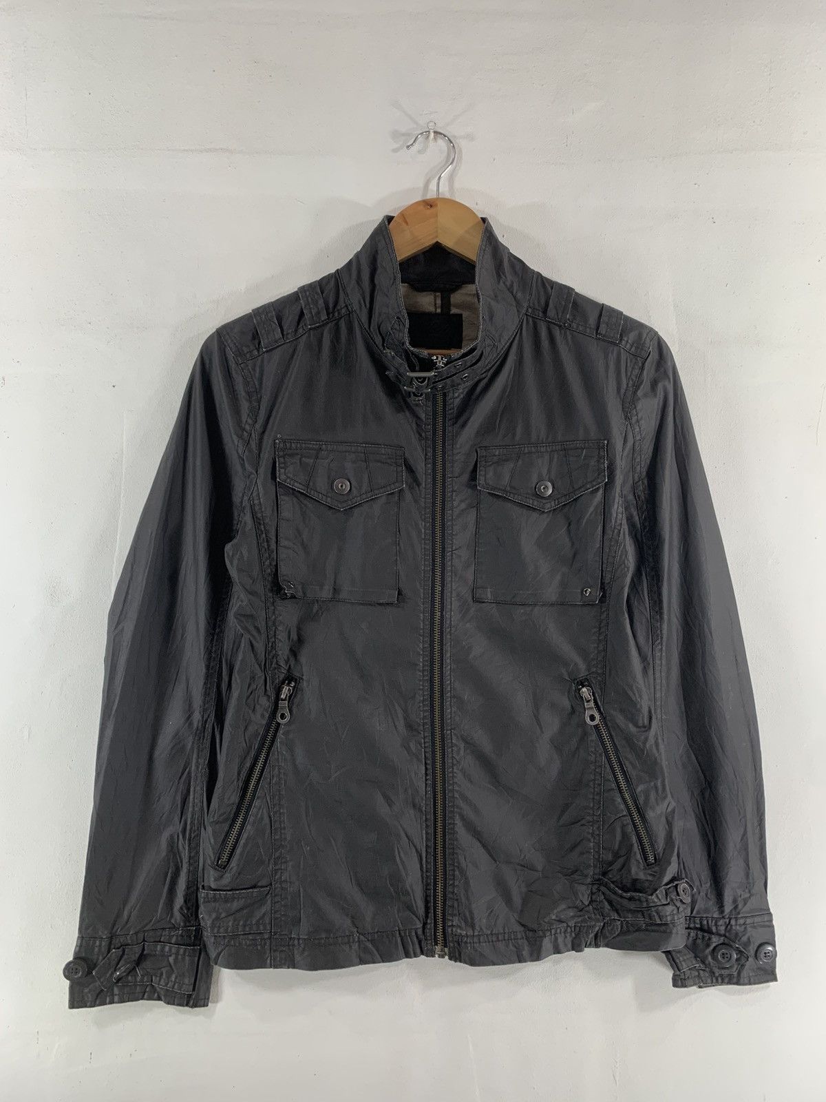Mossimo Mossimo Sport Waxed Bikers Racing Jacket Size US M / EU 48-50 / 2 - 1 Thumbnail