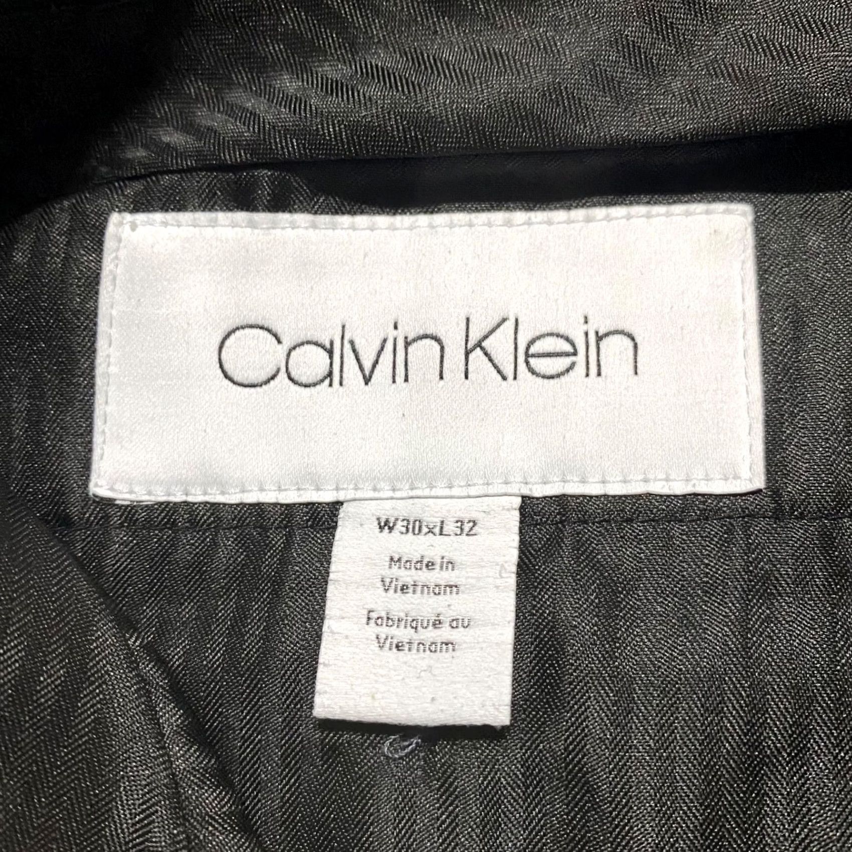 Calvin Klein Calvin Klein Dress Pants Slim Straight Gray Plaid Mens 30x32 Flat Front Business Dress Pants Size US 30 / EU 46 - 3 Thumbnail