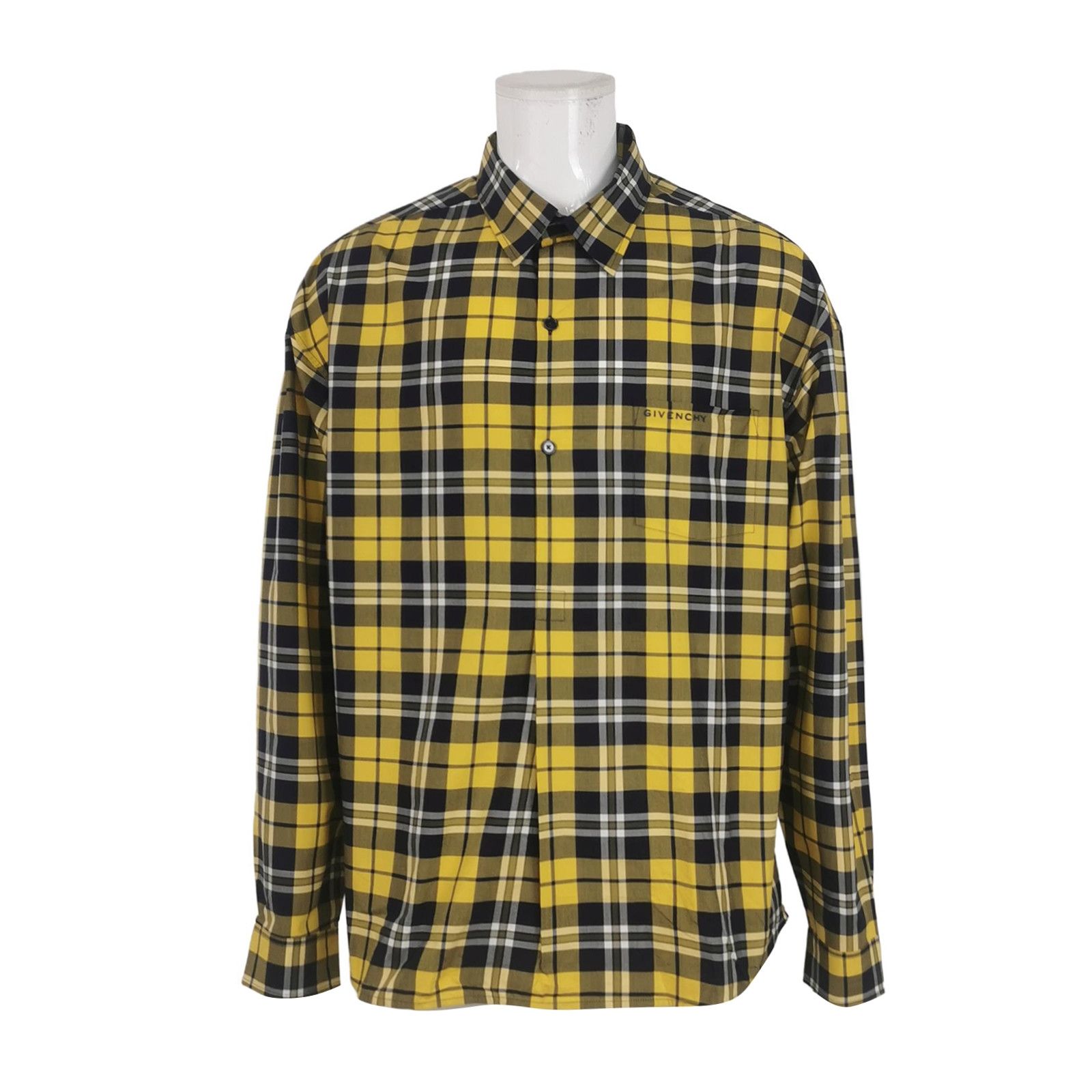Givenchy Yellow Plaid Long-Sleeve Button-Up Shirt Size US L / EU 52-54 / 3 - 1 Thumbnail