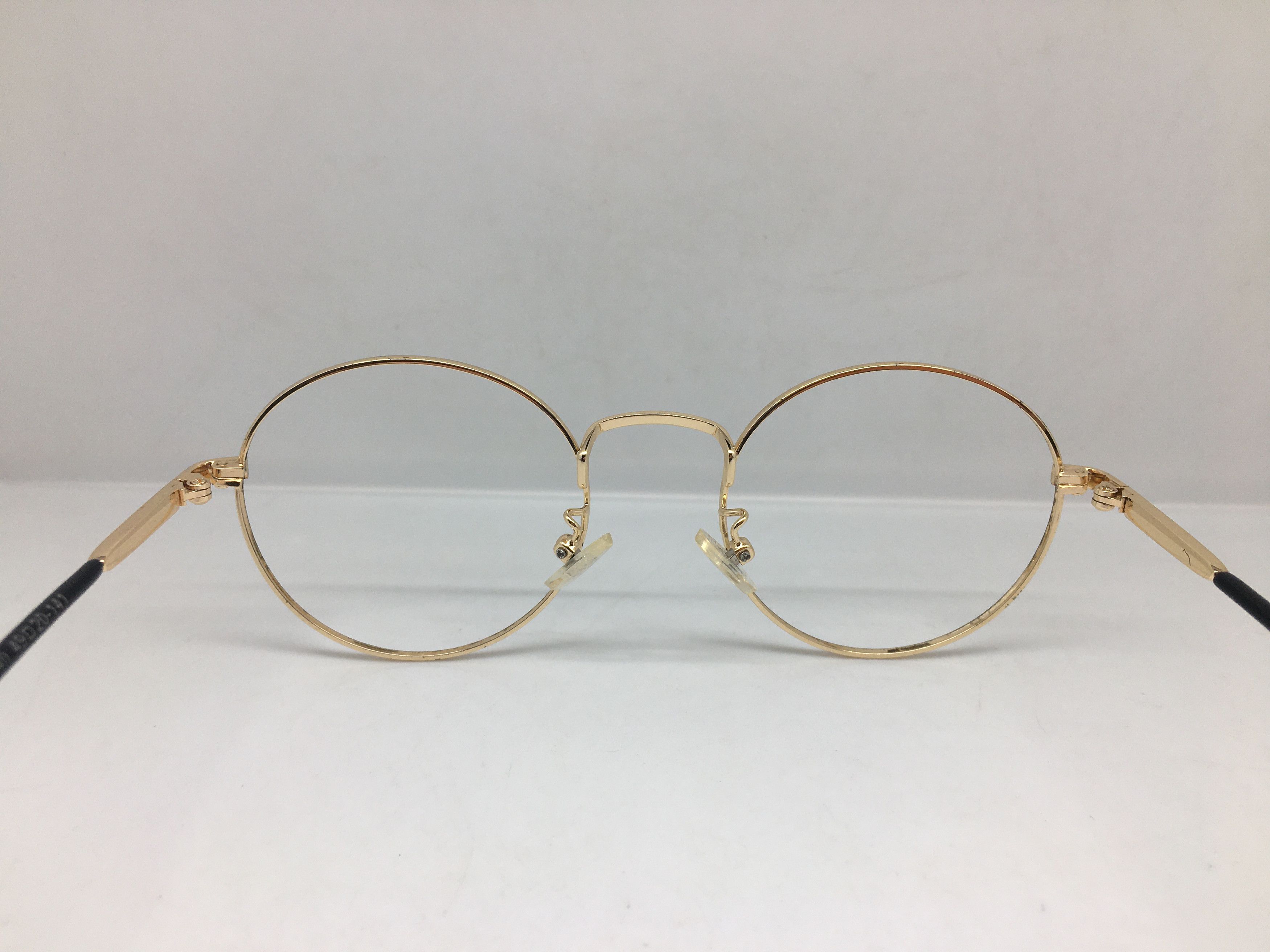 Other Gold Black Round Full Rim Eyeglasses GATSBY ARISTOCRAT Size ONE SIZE - 4 Thumbnail