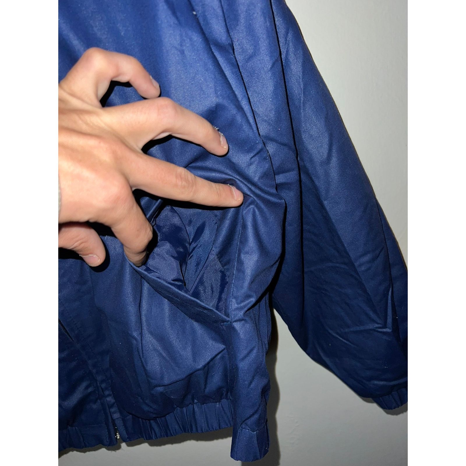 Sears Vintage Sears Jacket Shell Blue Polyester Outerwear 80s 70s Size US L / EU 52-54 / 3 - 5 Thumbnail