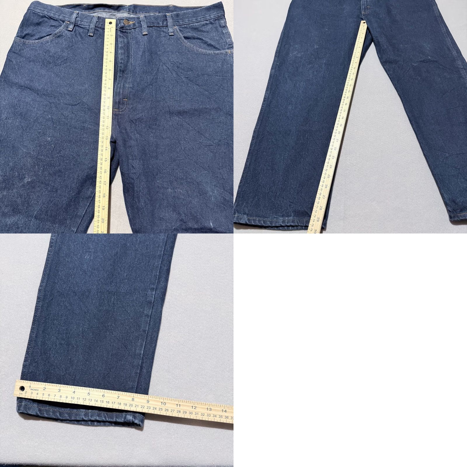 Wrangler Wrangler Rustler Jeans Men's Blue Dark Wash Straight 44X30 Denim Cotton Regular Straight Mens Jeans Size US 44 / EU 60 - 9 Thumbnail