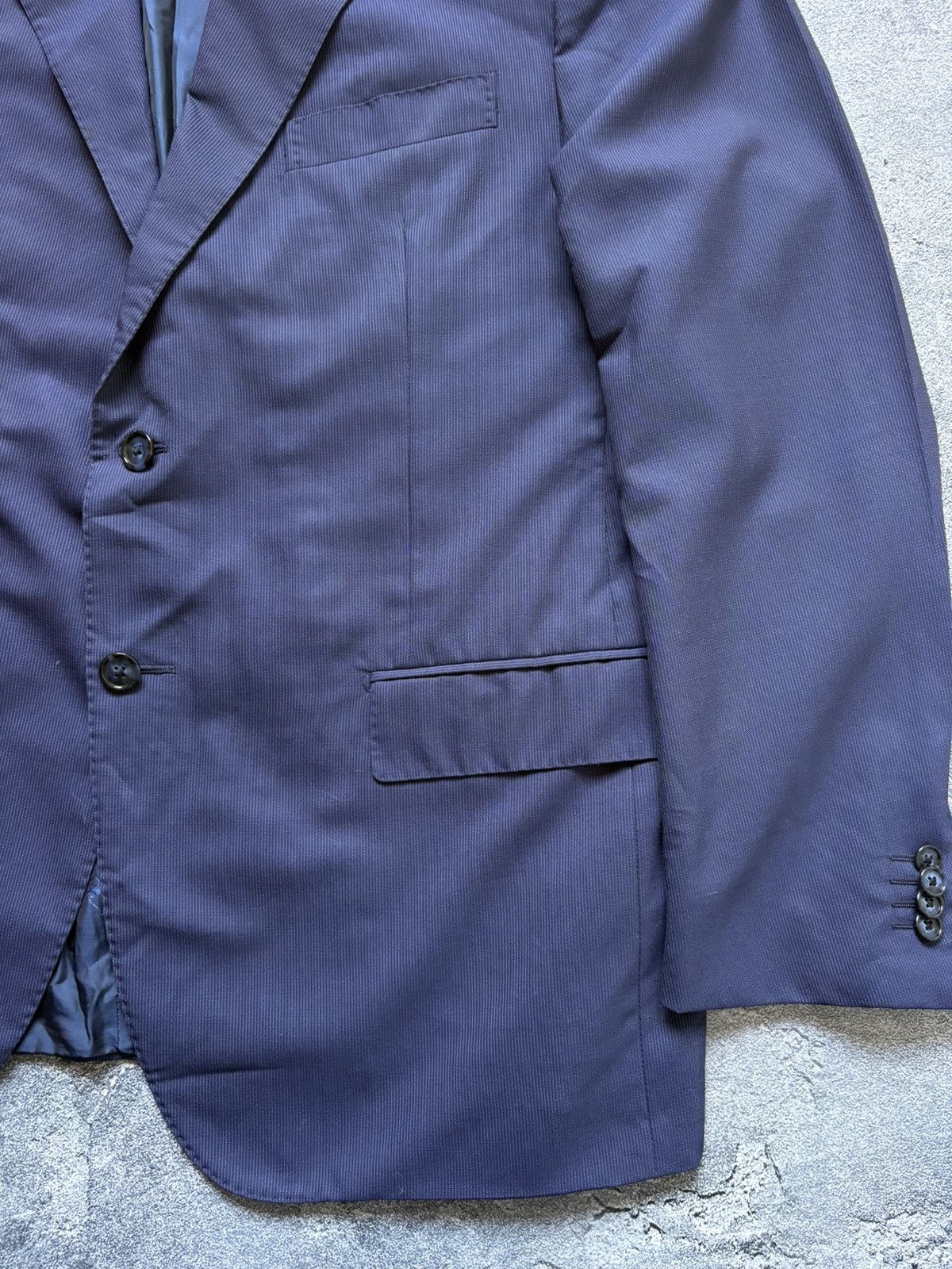Corneliani Vintage Corneliani Luxury Virgin Wool Blue Blazer Jacket Size 52R - 5 Thumbnail