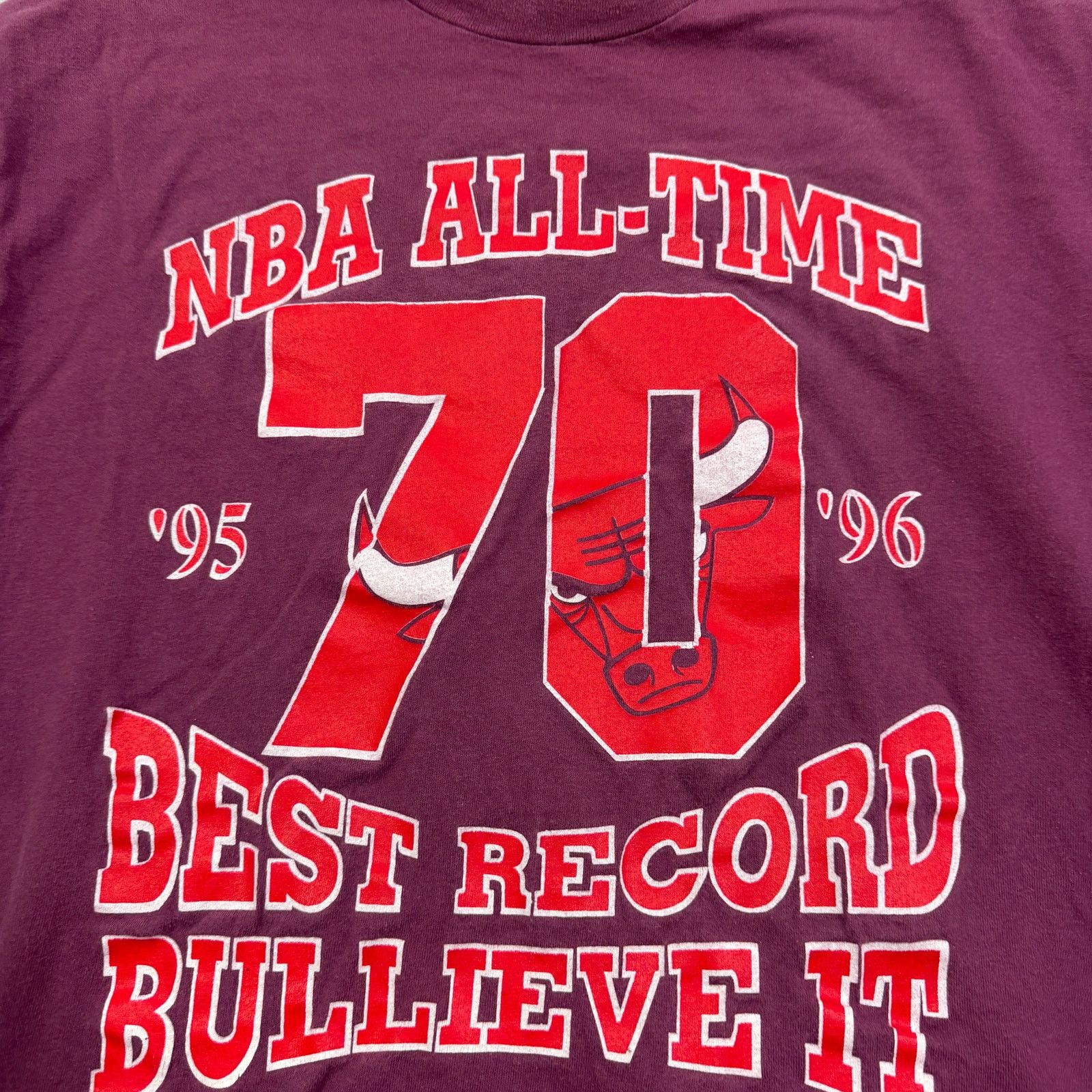 Vintage Vintage NBA All Time Best Record Chicago Bulls Extra Large Size US XL / EU 56 / 4 - 3 Thumbnail