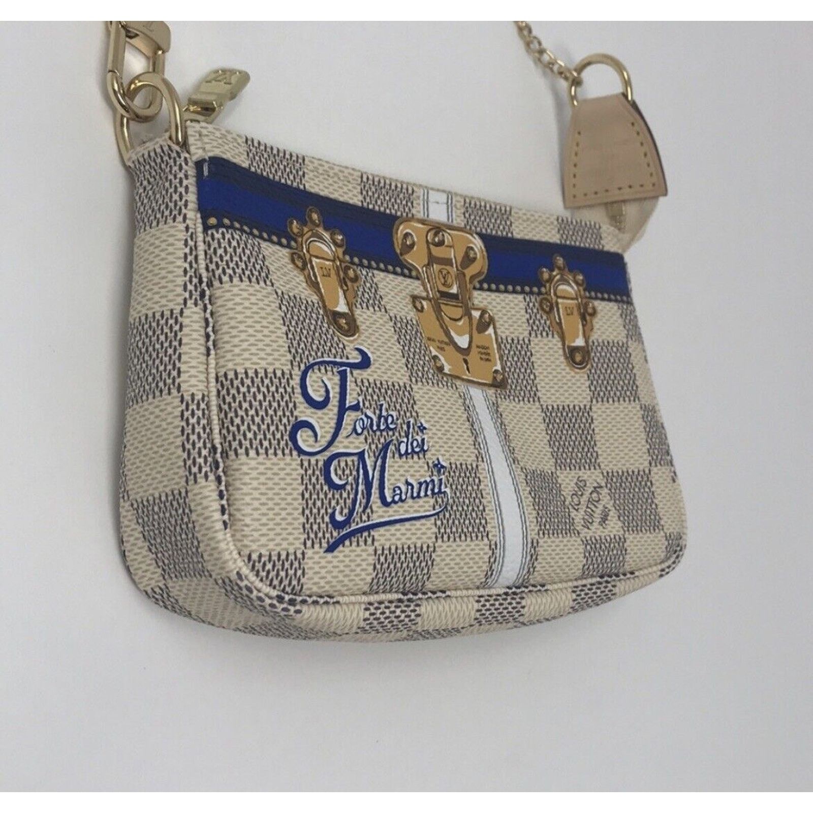 Louis Vuitton MINI POCHETTE LOUIS VUITTON FORTE DE MARMI LIMITED ED AZUR Size ONE SIZE - 6 Thumbnail