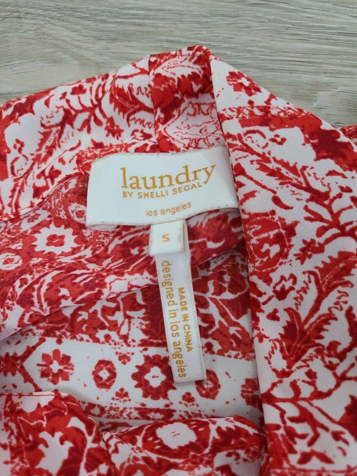Designer Laundry By Shelli Segal Tank Top Small Blouse Red Sleeveless Size S / US 4 / IT 40 - 3 Thumbnail