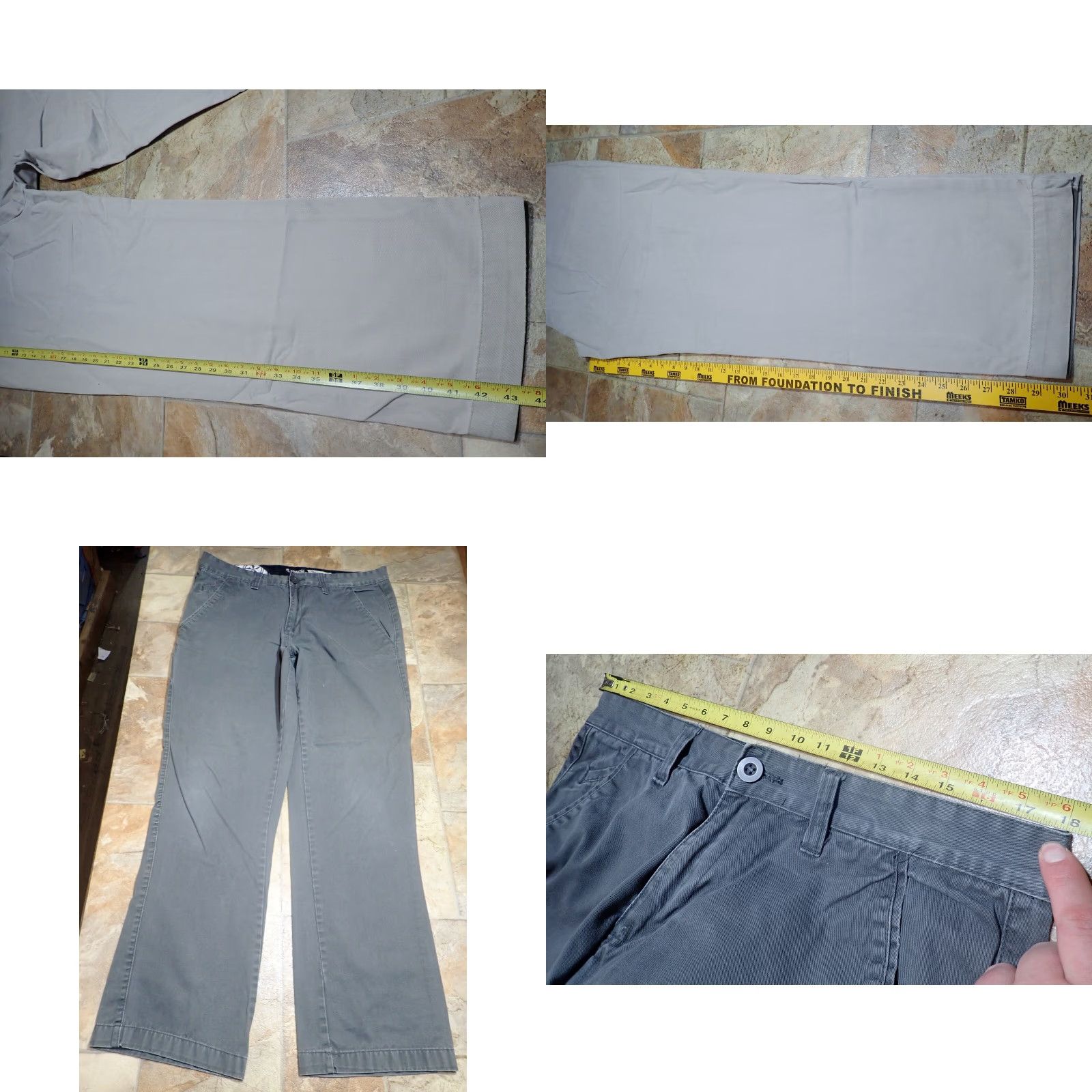 Polo Ralph Lauren VINTAGE Polo Ralph Lauren Men’s Dress/Casual Pants Flat Front Regular Fit 36x29 Khaki Gray Cotton Blend Men's Size US M / EU 48-50 / 2 - 8 Thumbnail