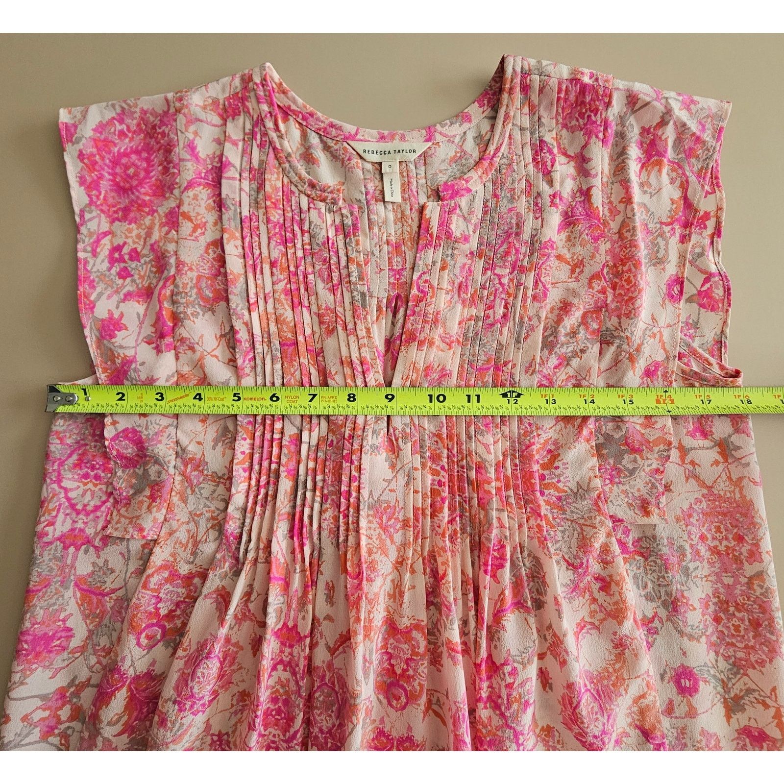 Rebecca Taylor Rebecca Taylor Casual Pink Silk Tunic Shift Summer Dress 0 Size XS / US 0-2 / IT 36-38 - 6 Thumbnail