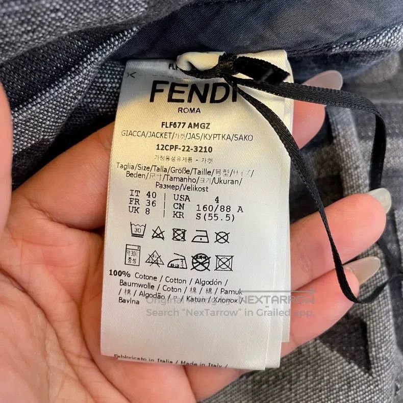Fendi Fendi Ladies Letter Denim Jacket Size XS / US 0-2 / IT 36-38 - 5 Thumbnail