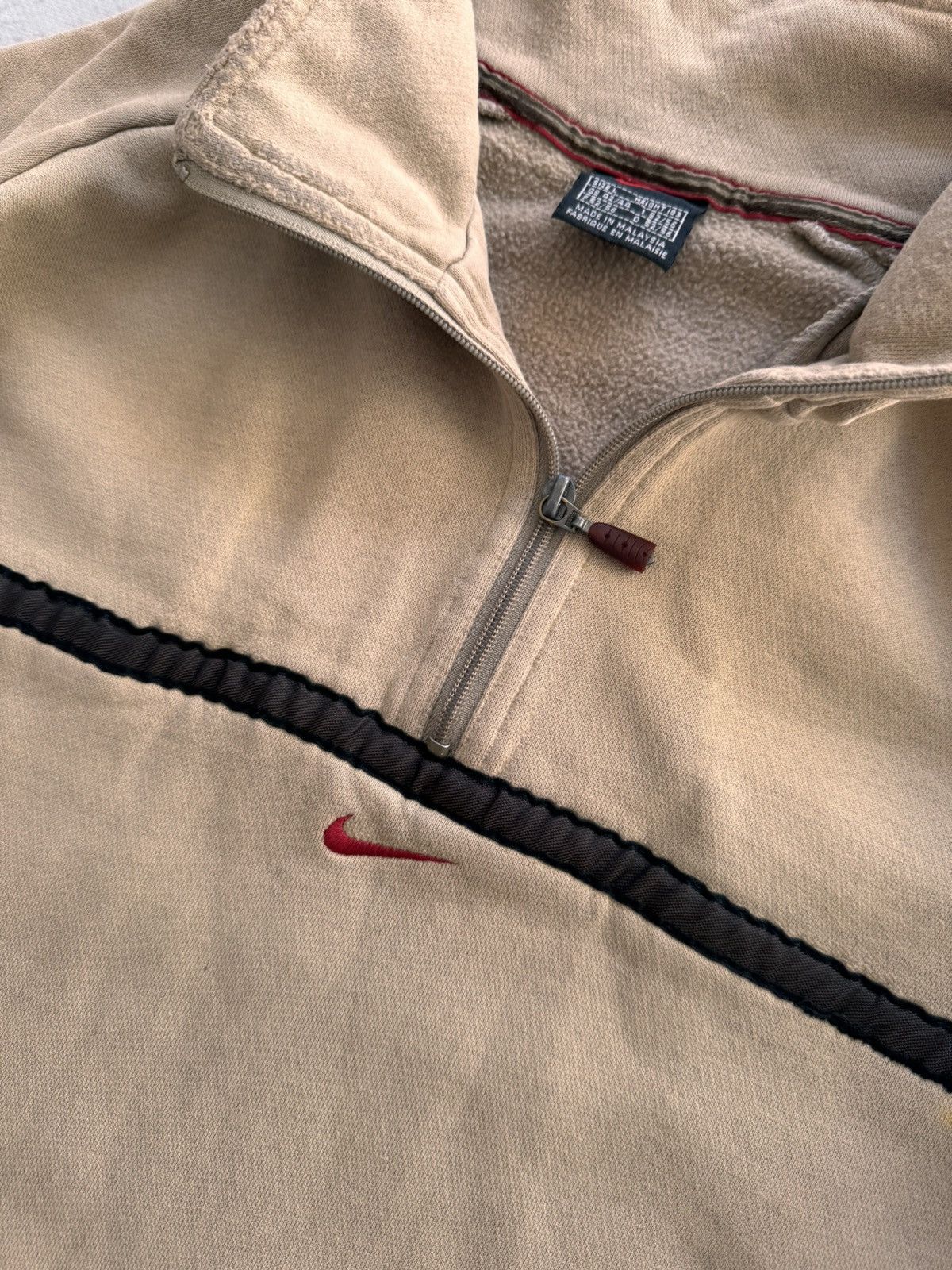 Nike × Vintage NIKE 1/3 ZIP VINTAGE CENTER LOGO OVERSIZE BOXY SWEATSHIRT Size US L / EU 52-54 / 3 - 6 Thumbnail