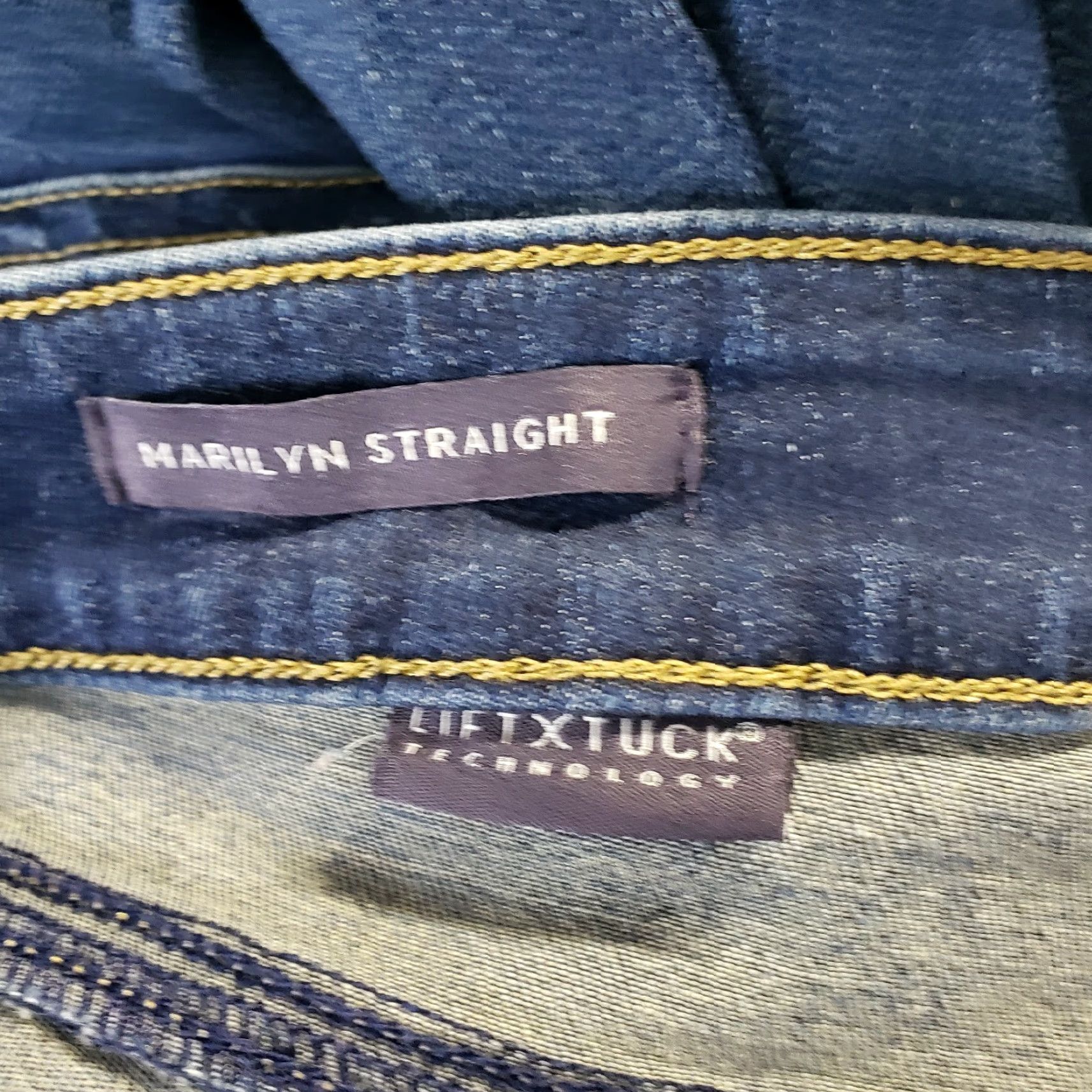NYDJ NYDJ Womens Marilyn Straight Cropped Jeans Sz 8 Blue Mid Rise Cuffed Jeans Womens Size 30" / US 8 / IT 44 - 6 Thumbnail