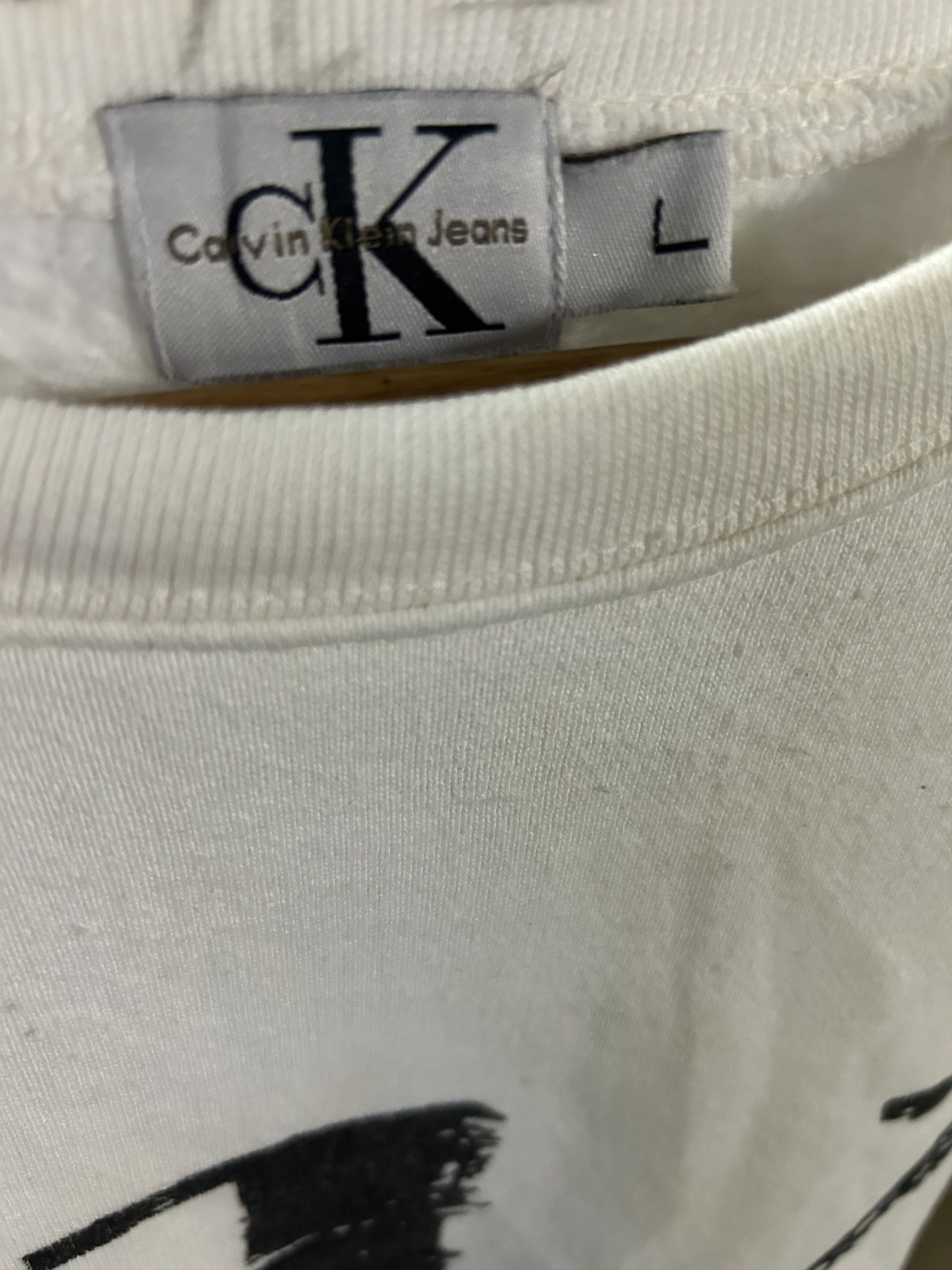 Calvin Klein Trashed 90s Calvin Klein Big Logo Raptees Size US L / EU 52-54 / 3 - 5 Thumbnail