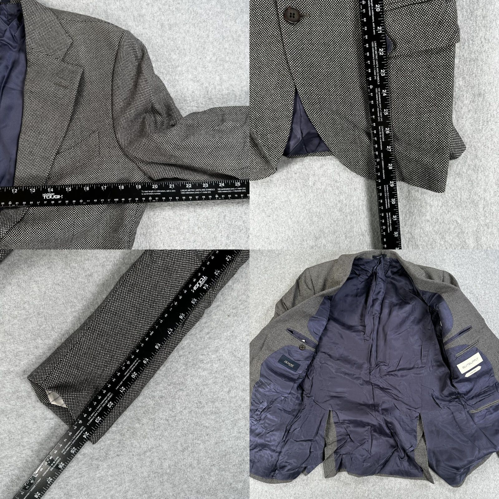 Suitsupply Suitsupply Lazio Blazer Vest Zignone Mens 38 Gray Wool 2 Piece Set Slim Fit Size 38R - 8 Thumbnail