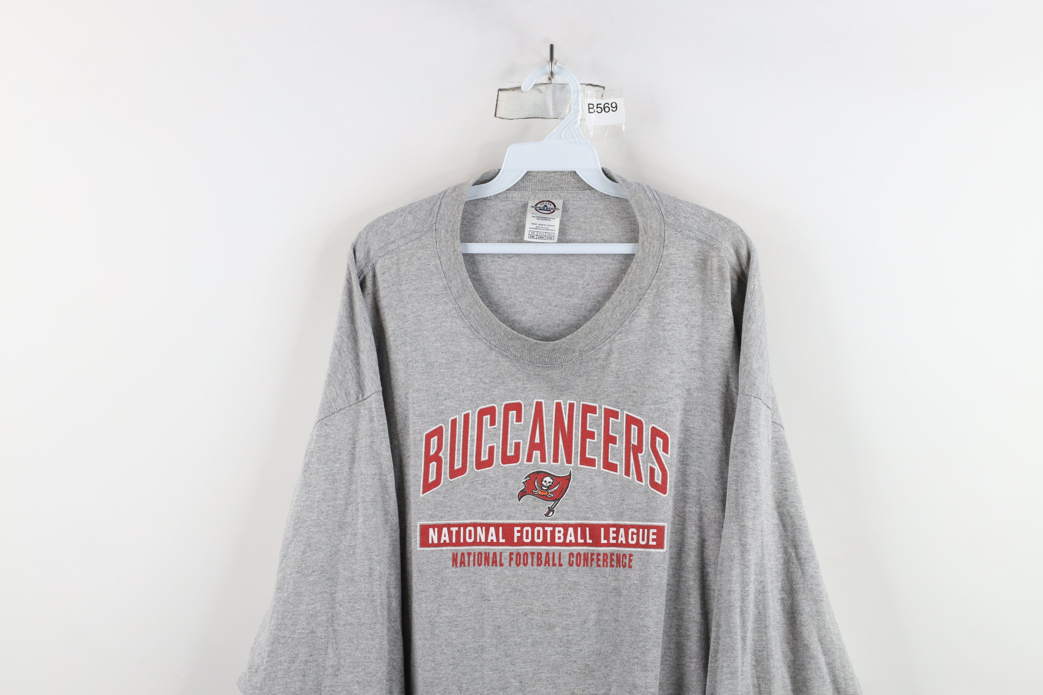 Vintage Vintage Buccaneers Football Long Sleeve T-Shirt Heather Gray Size US XXL / EU 58 / 5 - 2 Thumbnail