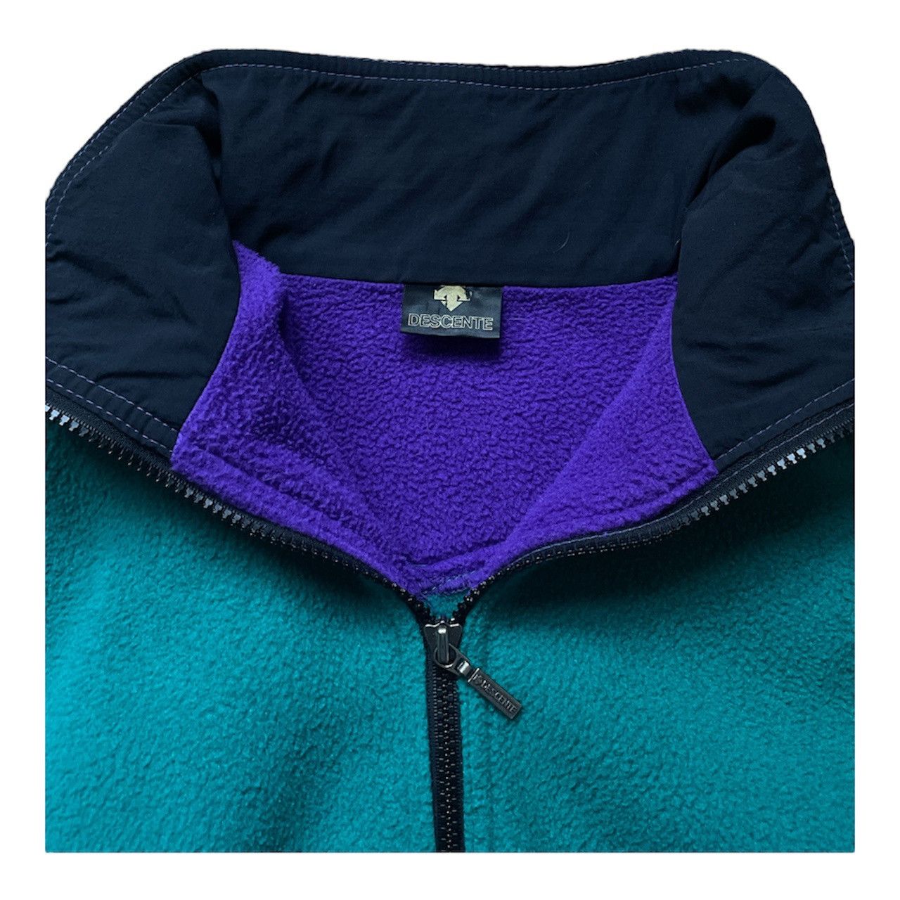 Descente Descente Vintage Zip Up Fleece Size US L / EU 52-54 / 3 - 3 Thumbnail