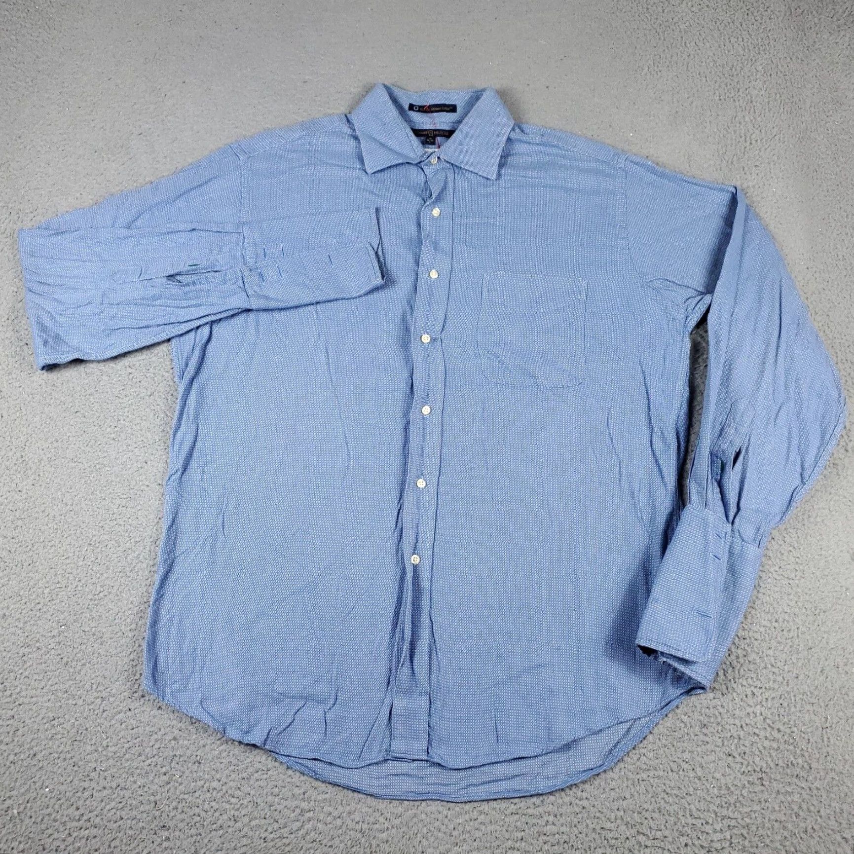 Tommy Hilfiger Tommy Hilfiger Shirt Mens Large Blue French Cuff Button Up Long Sleeve Size US L / EU 52-54 / 3 - 2 Thumbnail