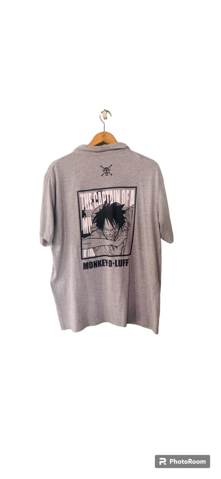 Anime Vintage One Piece Luffy Polo Shirt Size US L / EU 52-54 / 3 - 2 Thumbnail