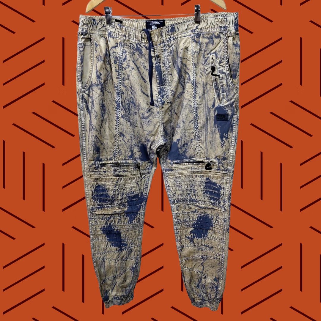 Prps PRPS E79P00L 100% Cotton Jogger Pants Blue Graphic Print Denim Size 40 Size US 40 / EU 56 - 1 Thumbnail