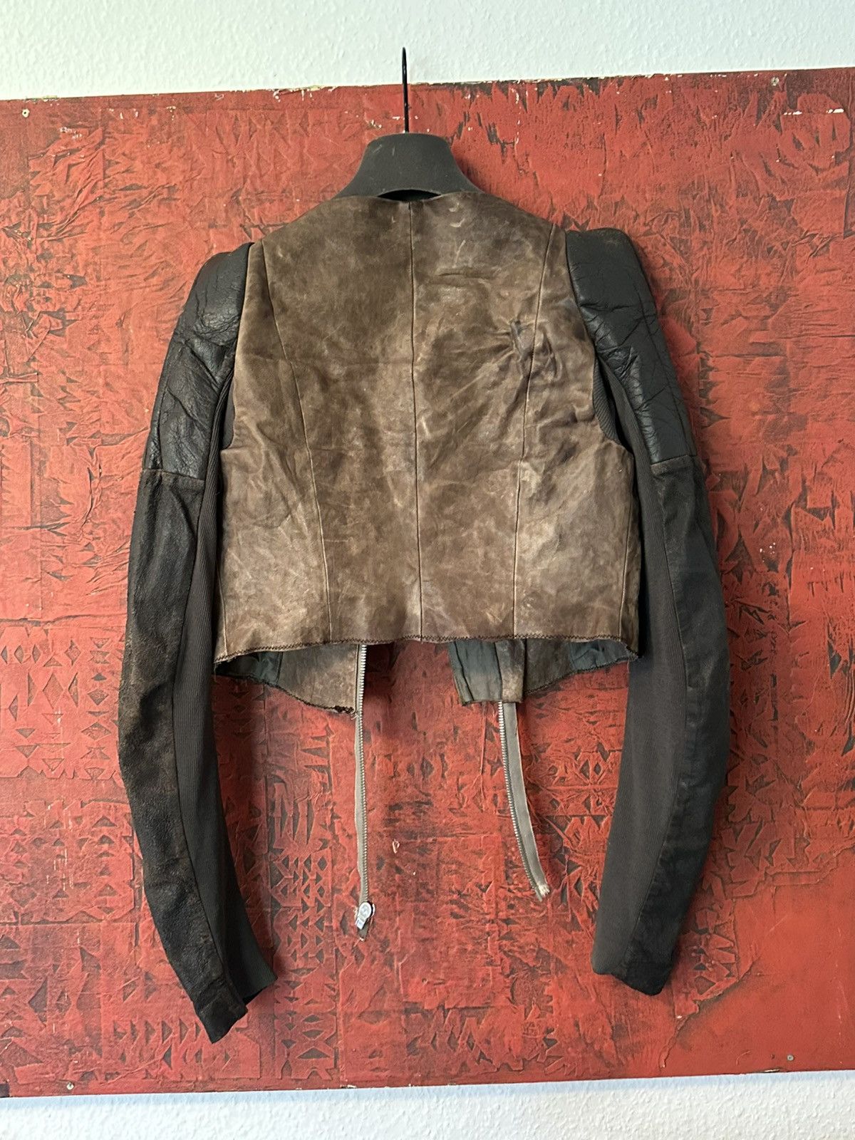 Rick Owens Rick owens archive | cropped horned shoulders leather jacket Size L / US 10 / IT 46 - 8 Thumbnail