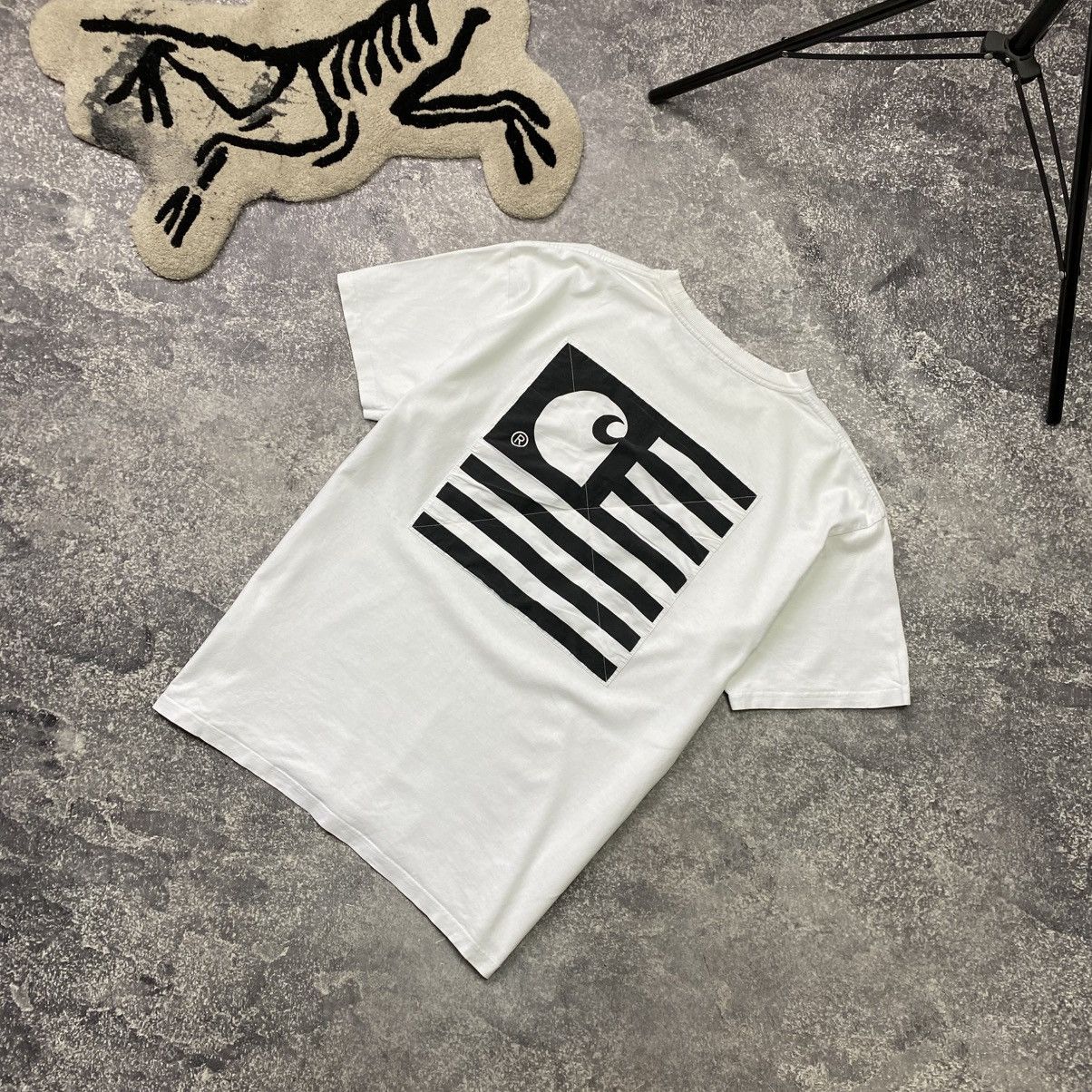 Carhartt Wip × Vintage Vintage Carhartt WIP Big Box Logo Distressed style tee Size US L / EU 52-54 / 3 - 1 Thumbnail
