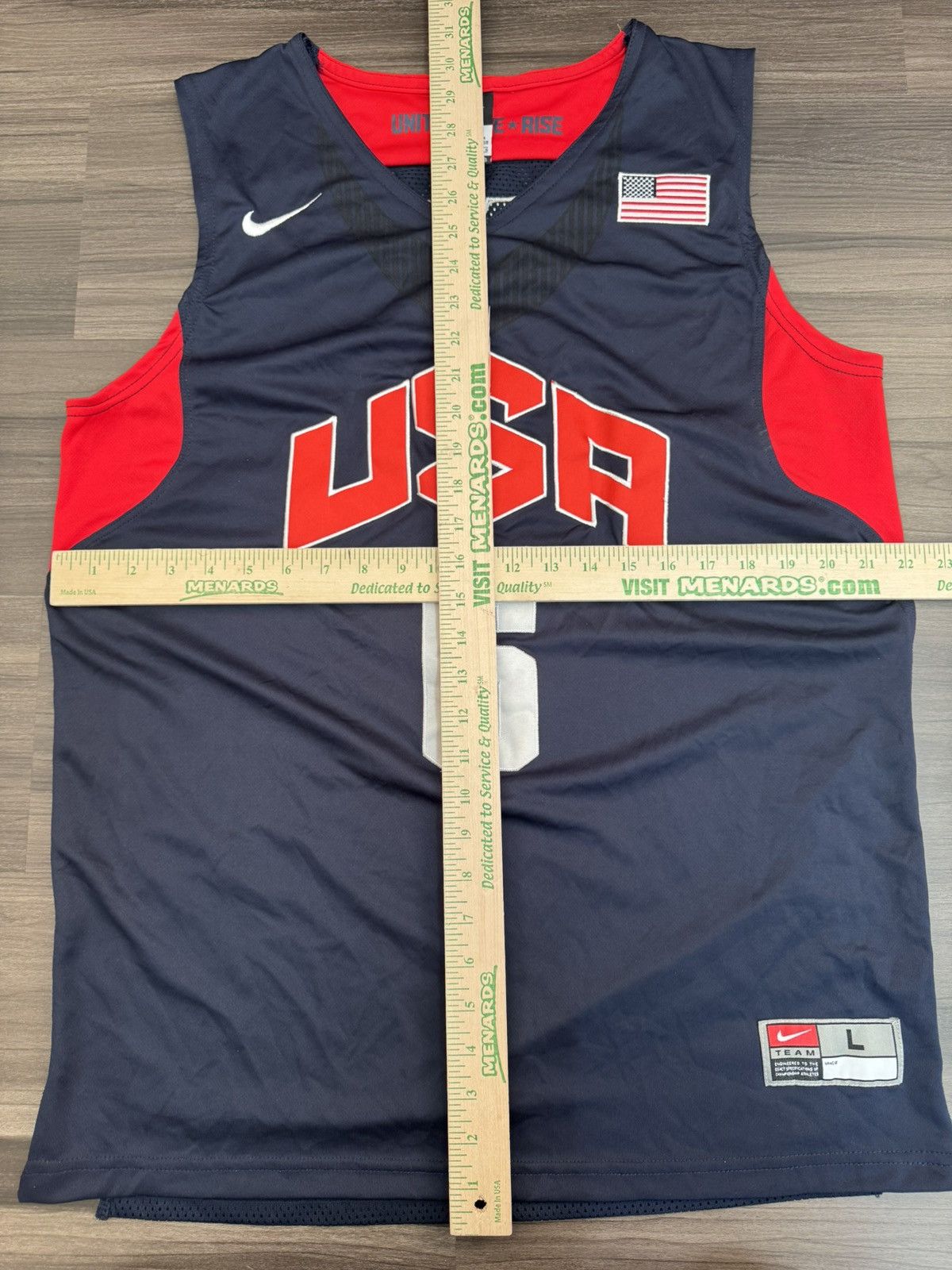 Nike 2012 Olympics LeBron James #6 NBA USA Stitched Jersey Size US L / EU 52-54 / 3 - 6 Thumbnail
