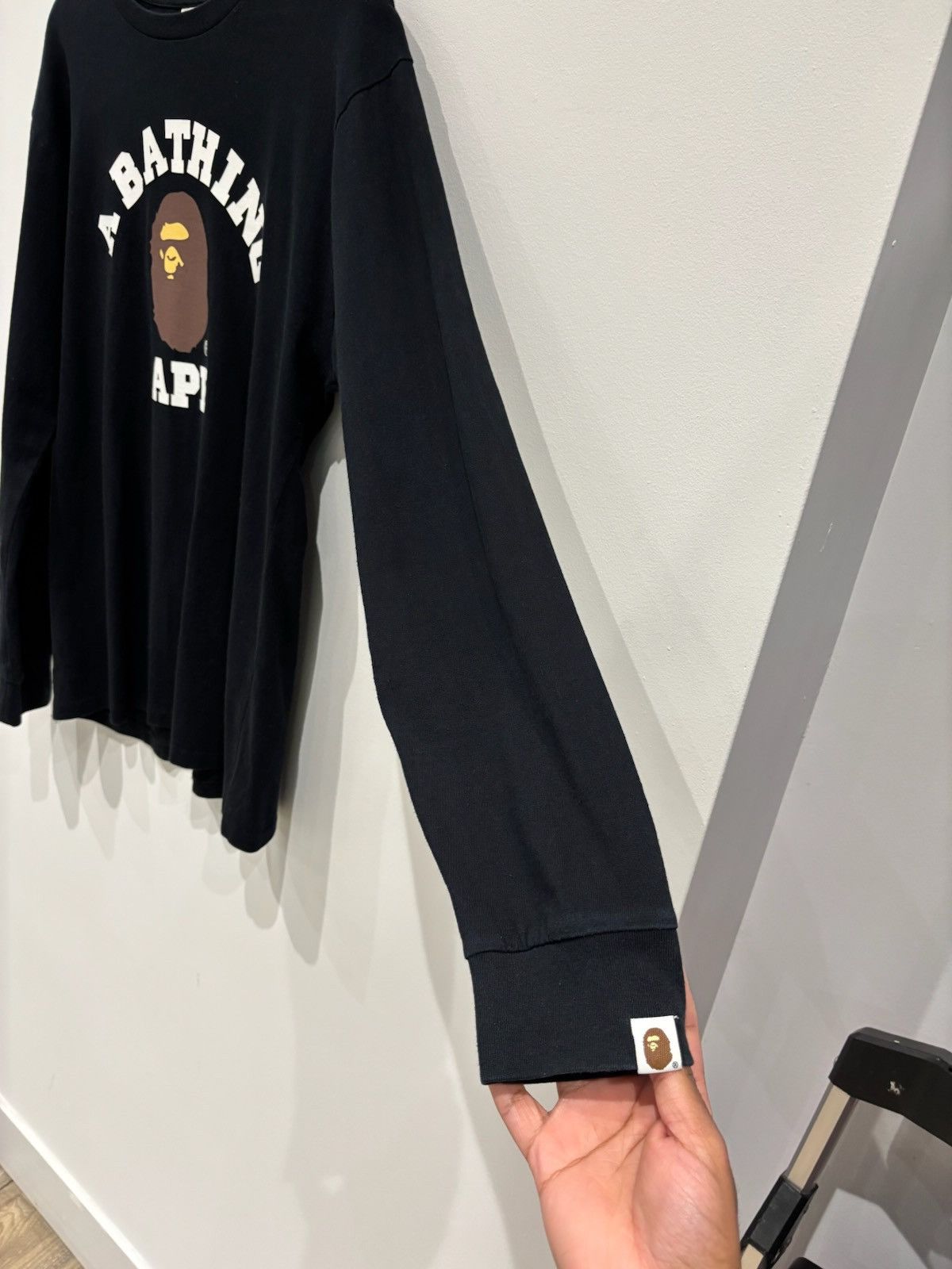 Bape BAPE College L/S Tee Black Size: L Size US L / EU 52-54 / 3 - 4 Thumbnail
