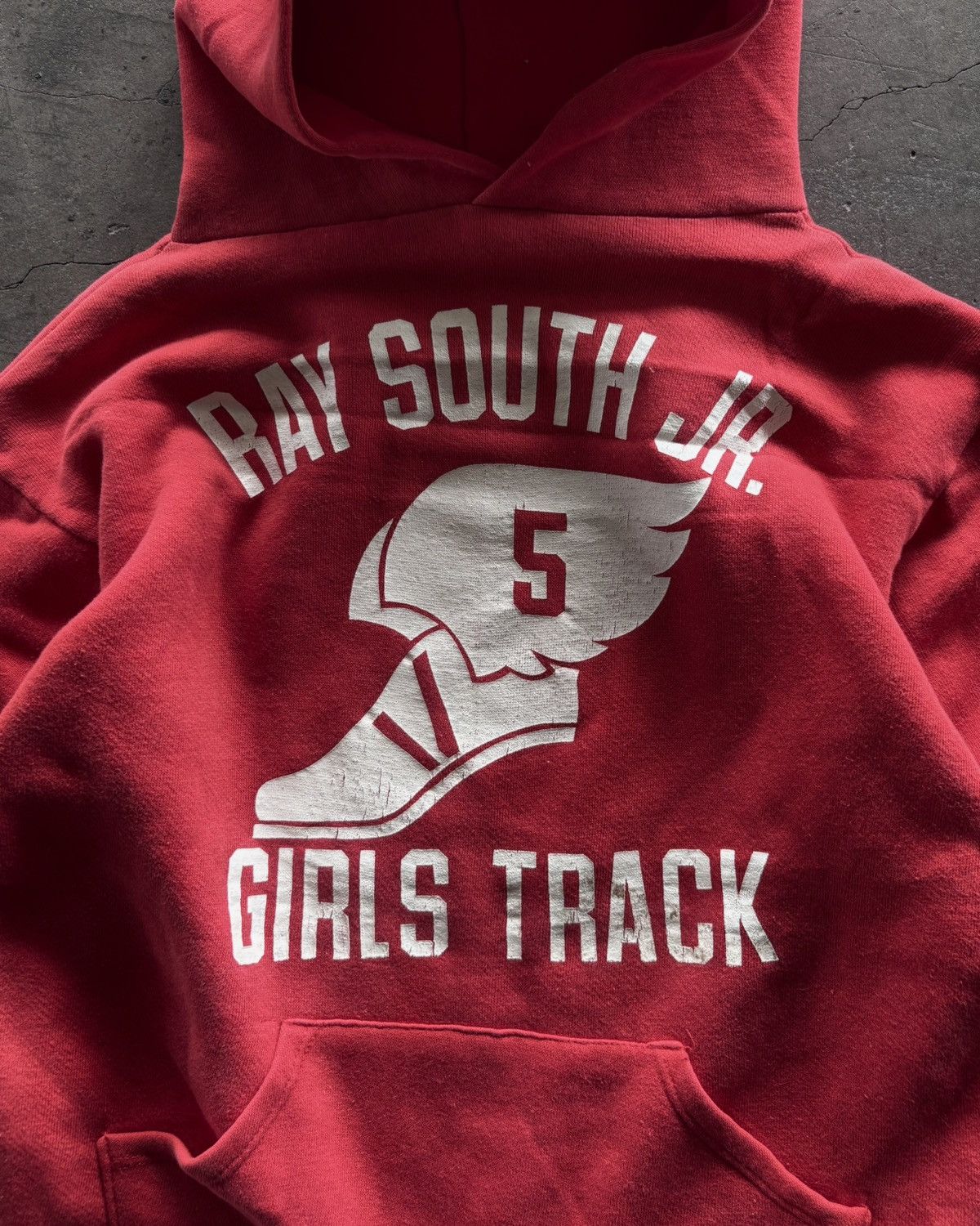 Russell Athletic 70s Russell Athletic Girls Track Faded Red Hoodie Size US S / EU 44-46 / 1 - 3 Thumbnail