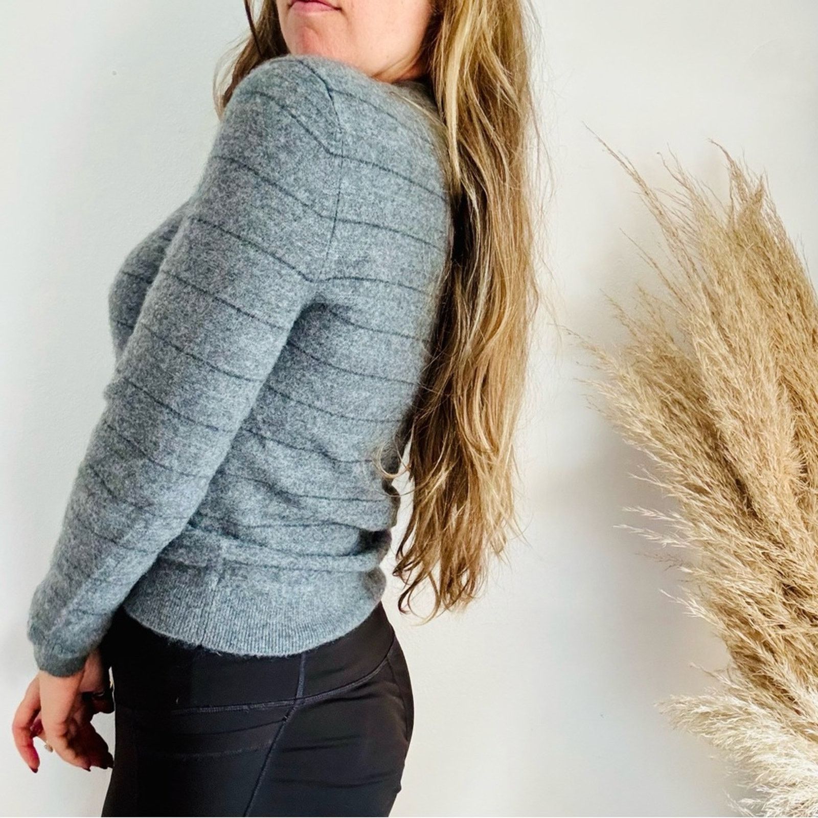 Theory THEORY Dark Light Gray Grey Cashmere $365 Pullover Sweater Size XS / US 0-2 / IT 36-38 - 10 Thumbnail