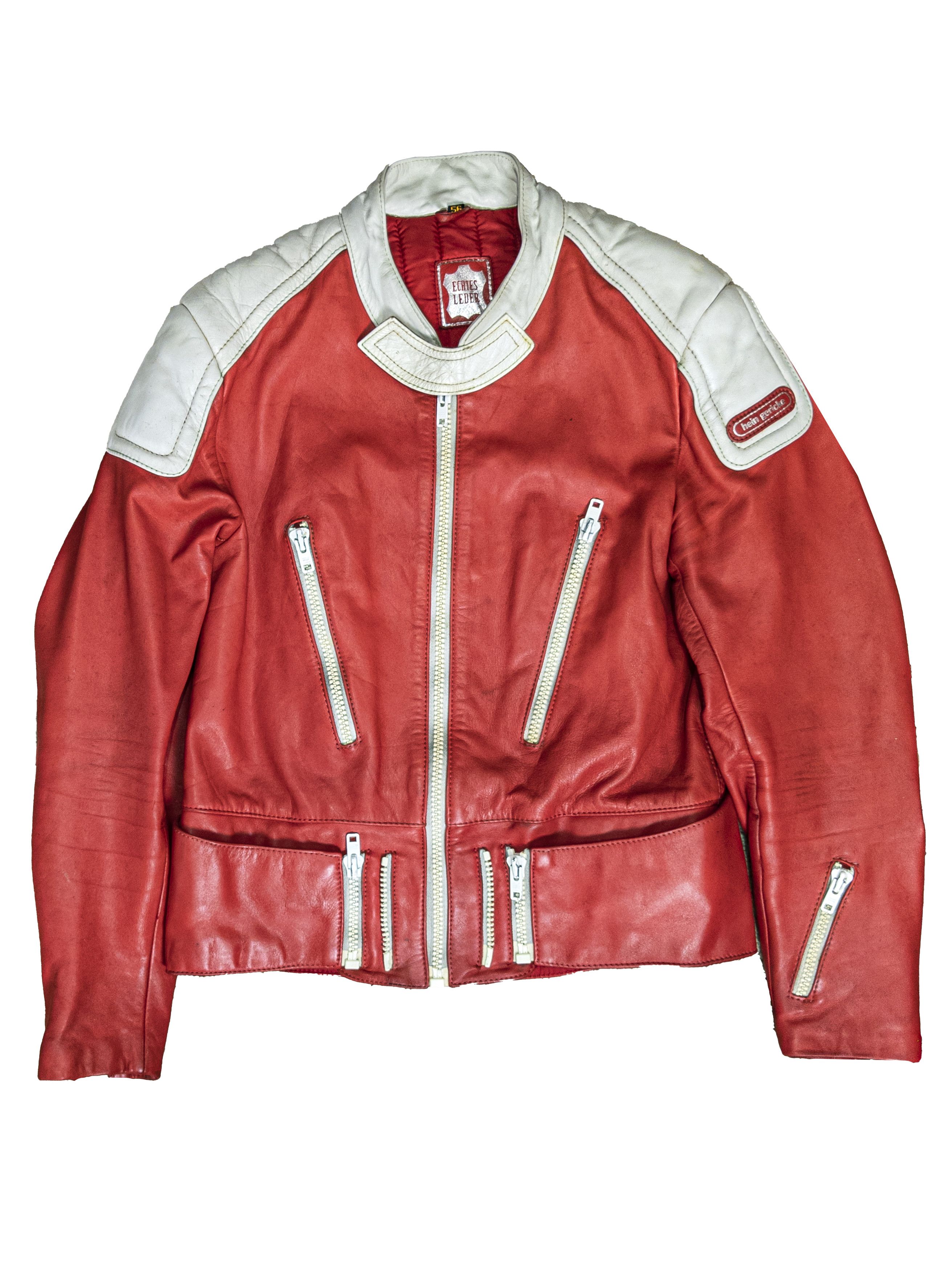 Hein Gericke Vintage HEIN GERICKE Red Leather Motorcycle Biker Jacket 80s Size US M / EU 48-50 / 2 - 7 Thumbnail