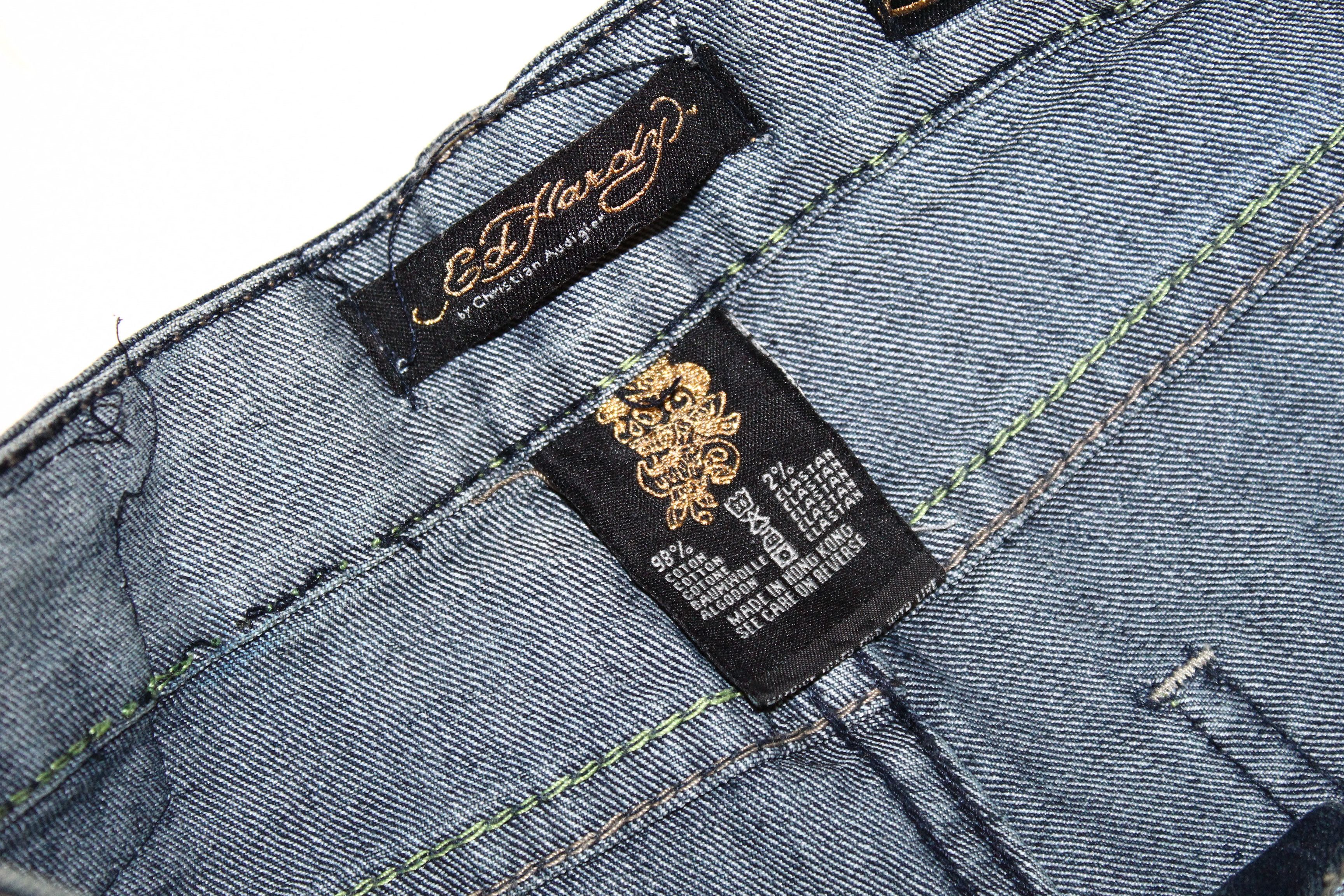 Christian Audigier Ed Hardy Christian Audigier rhinestones trim skinny jeans Size 28" / US 6 / IT 42 - 6 Thumbnail