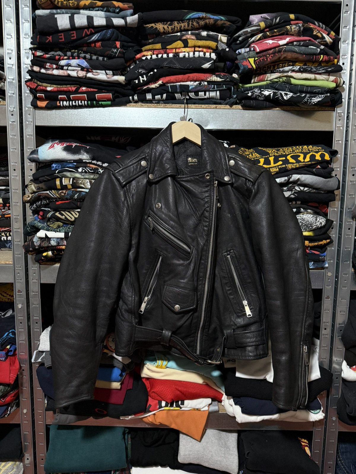 Vintage Vintage 80’s Crazy Painted Wolf Art Leather Biker Jacket Y2K Size US S / EU 44-46 / 1 - 2 Thumbnail
