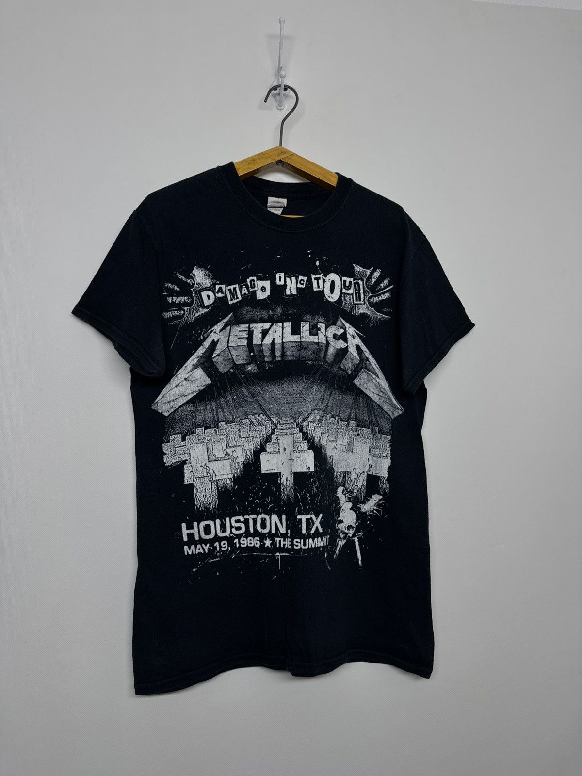 Gildan Vintage Y2K METALLICA PRINT ABSTRACT ANGRY SKELETON Size US S / EU 44-46 / 1 - 4 Thumbnail