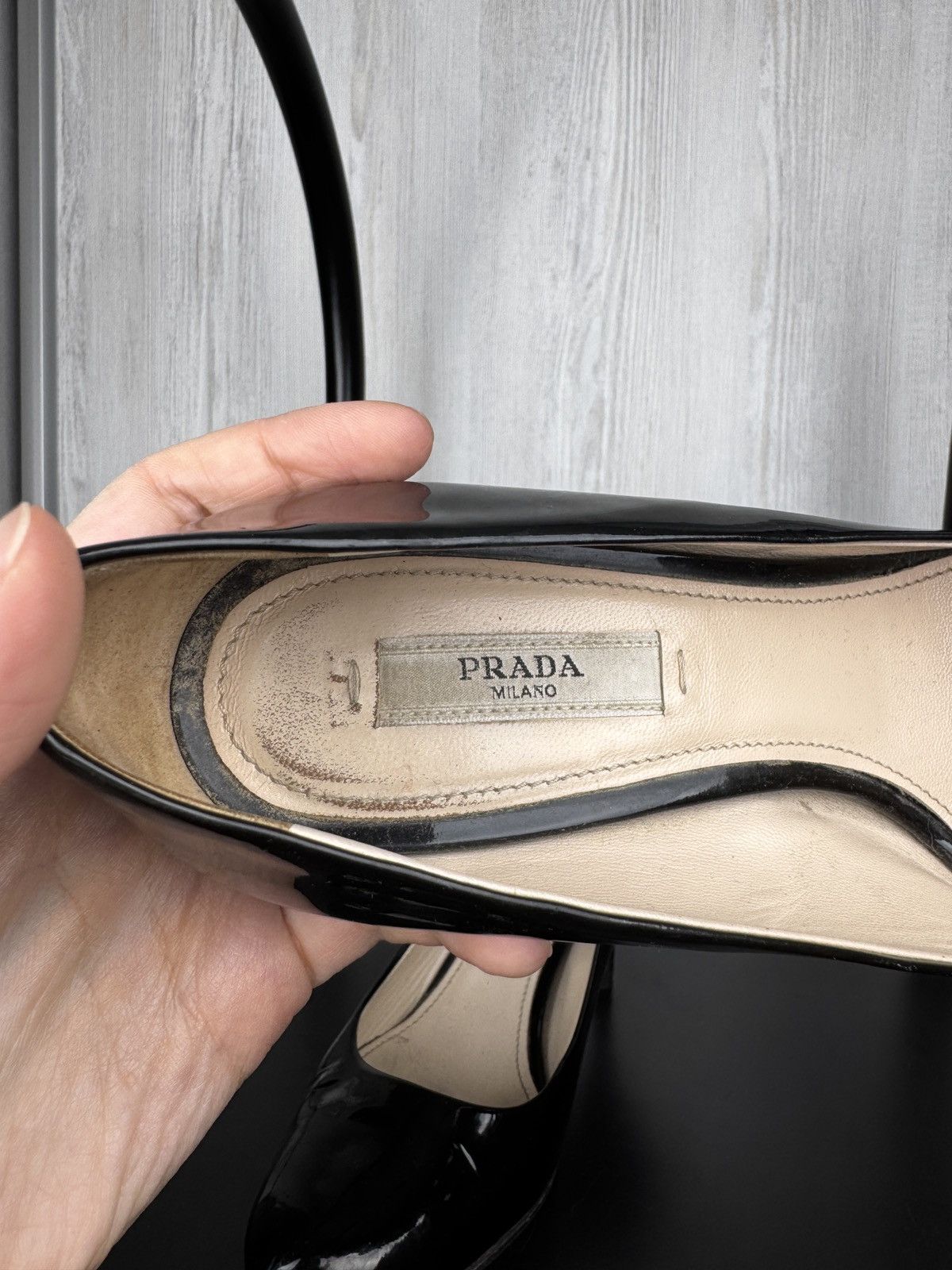 Prada Prada Women’s High Heels Shoes Platform Black Patent Leather Size US 6 / IT 36 - 19 Thumbnail
