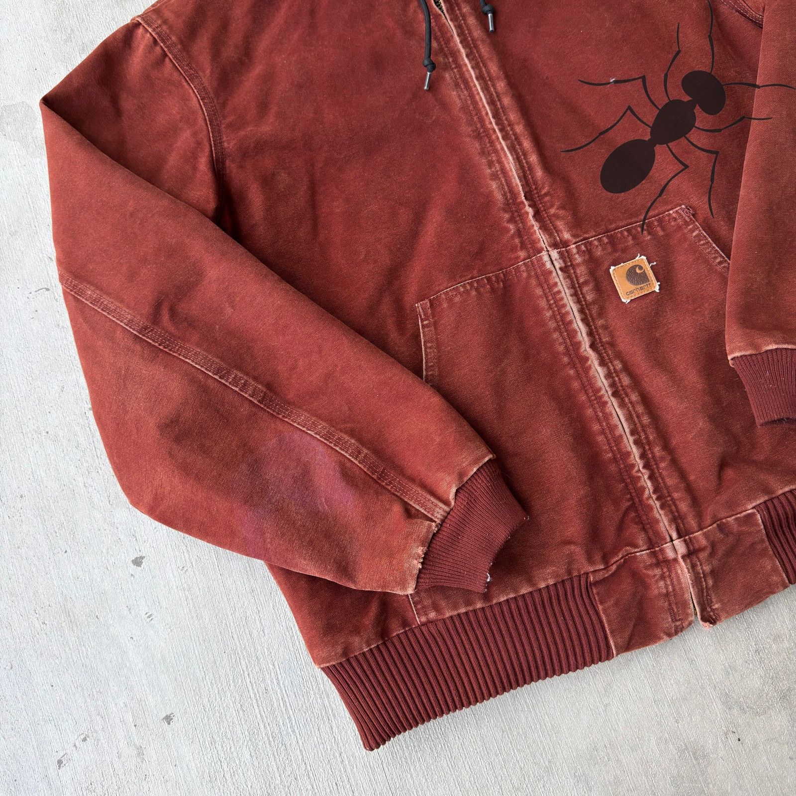 Carhartt × Vintage Carhartt J130 CLY red hooded work wear jacket Size US L / EU 52-54 / 3 - 2 Thumbnail