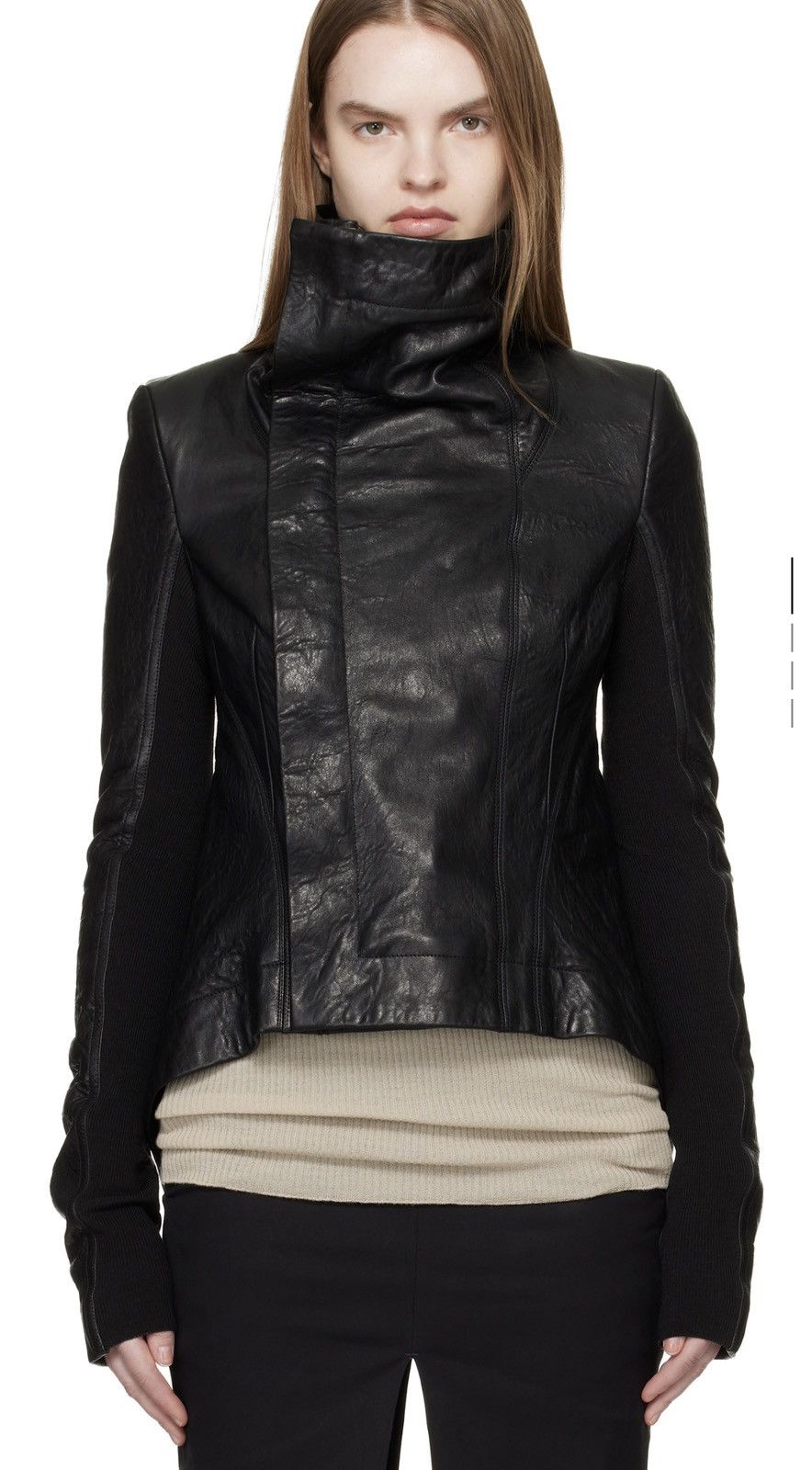 Rick Owens Rick Owens Leather Zip Up Jacket Size XS / US 0-2 / IT 36-38 - 1 Thumbnail