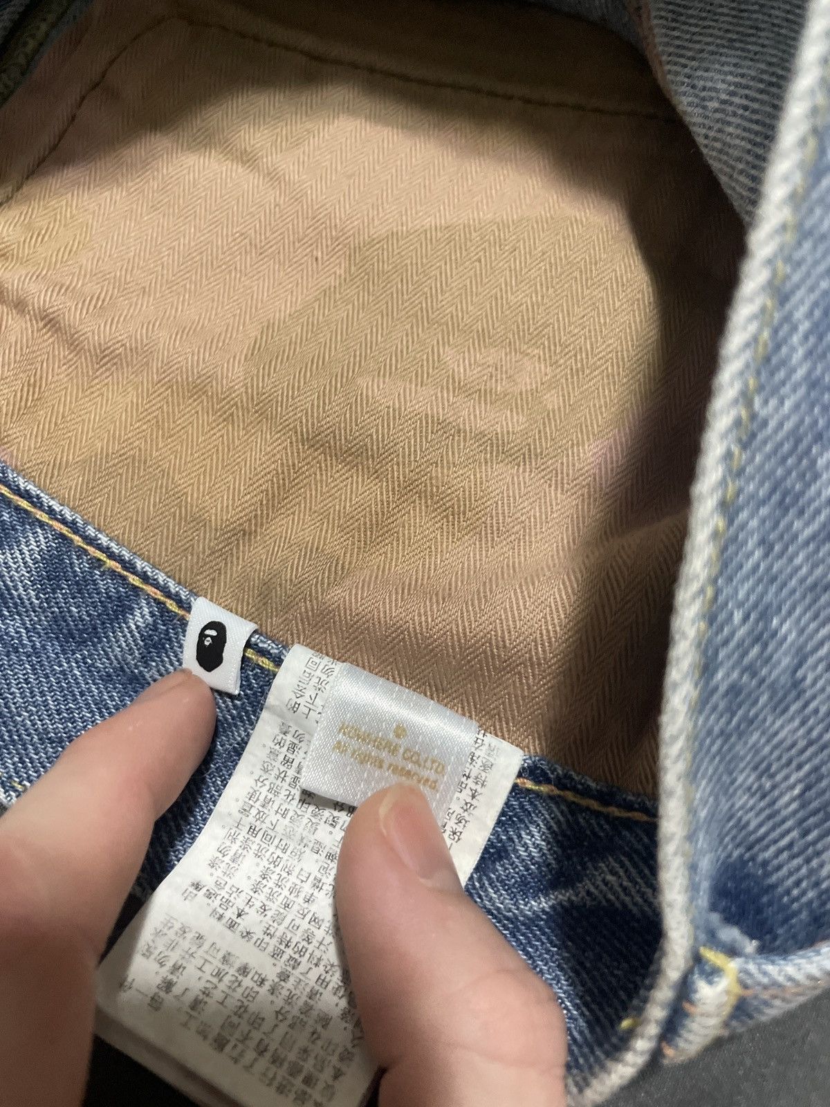 Bape Champion Logo Denim Size US 31 - 5 Thumbnail