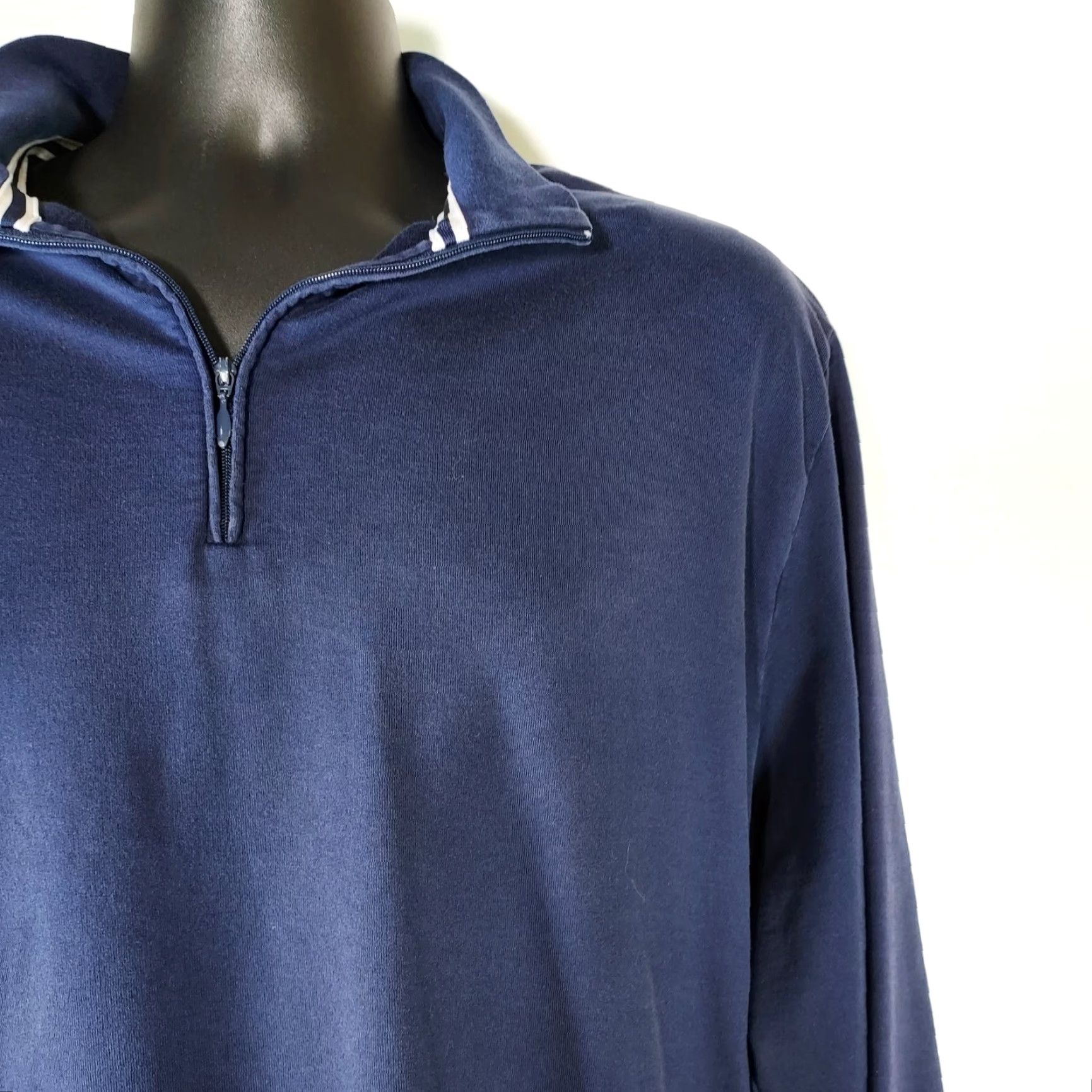 Polo Ralph Lauren Polo Ralph Lauren Blue 1/4 Zip Pullover Sweatshirt Men's L Golf Logo Embroidered Knit's Mock Neck Pullover Size US L / EU 52-54 / 3 - 3 Thumbnail