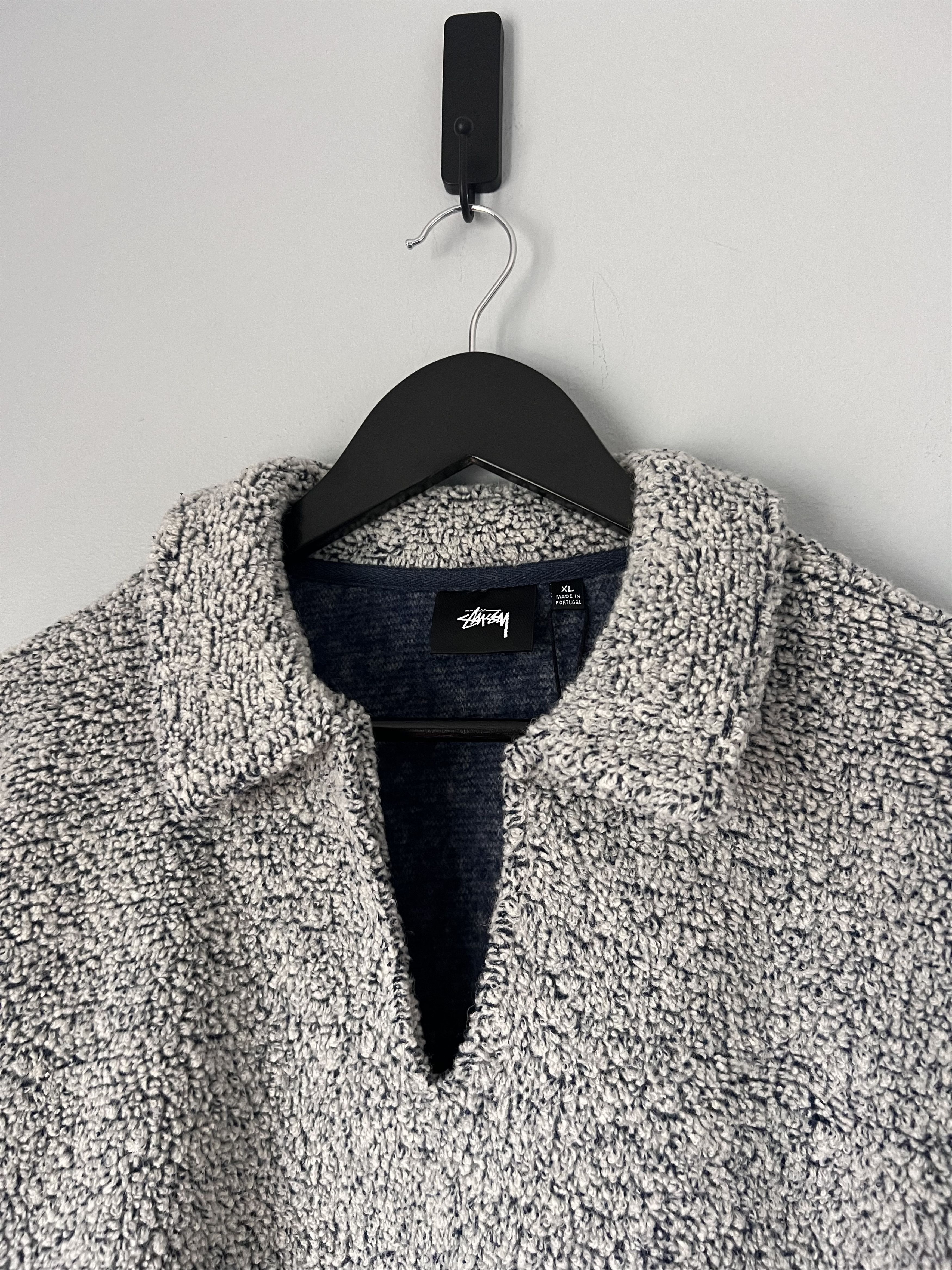 トップス Wool Blend Sherpa Pullover M Cloud Stussy Stussy Wool Blend Sherpa Pullover in Cloud Grey | Grailed